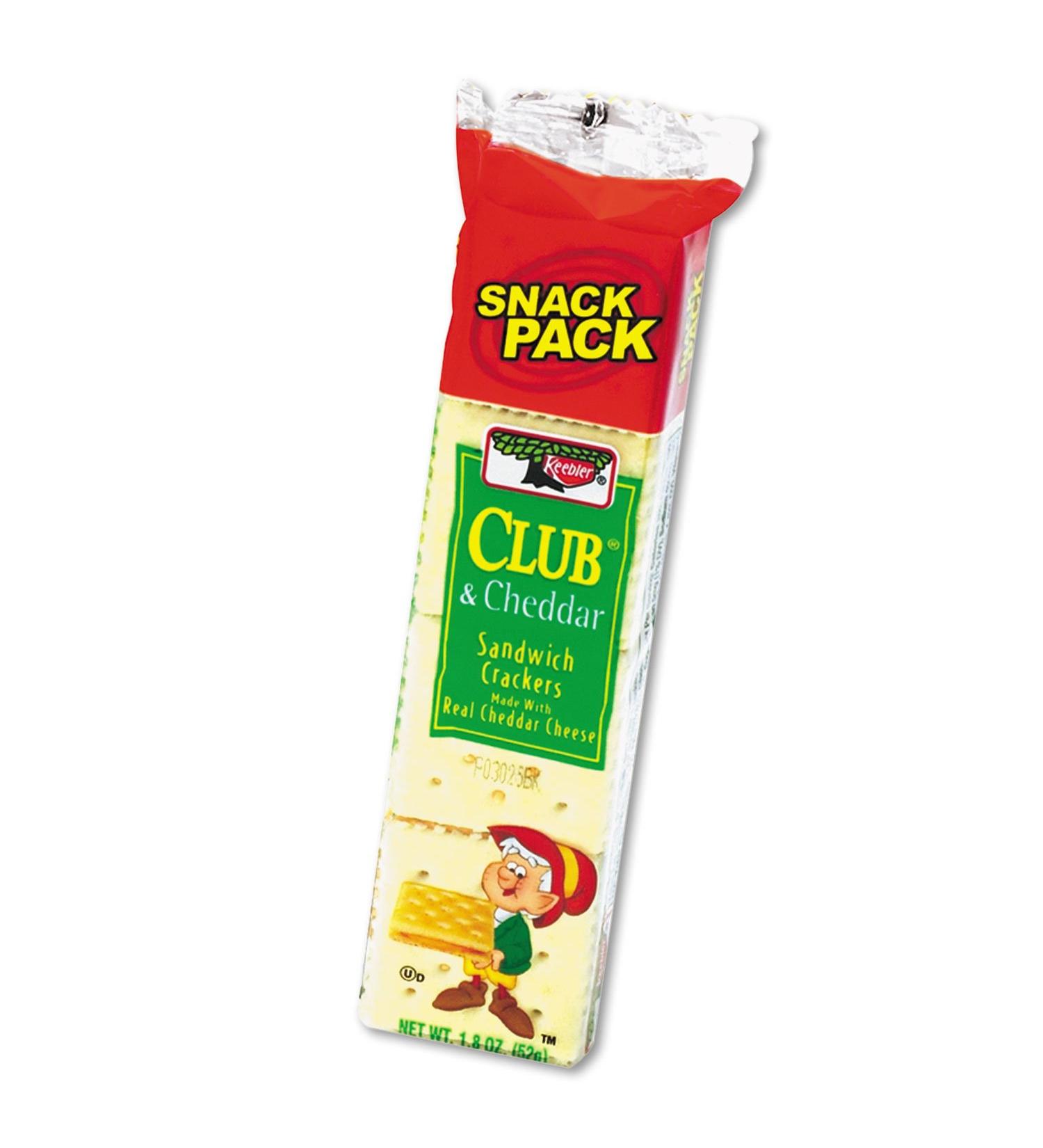 Club & Cheddar Sandwich Cracker Snack Pack - 8 Crackers, 12/Box - Buy Online on GoSupps.com
