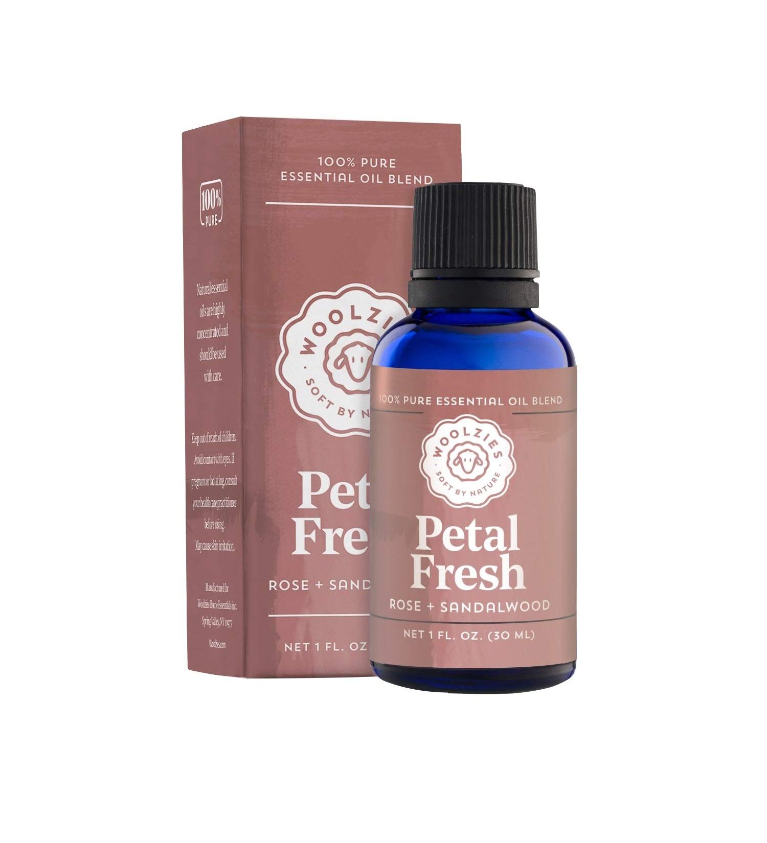 Woolzies 100% Pure & Natural Petal Fresh Essential Oil Blend 1 Fl Oz | Rose & Sandalwood Therapeutic Grade Oil Blend | Use with Wool Dryer Balls or Oil Diffuser