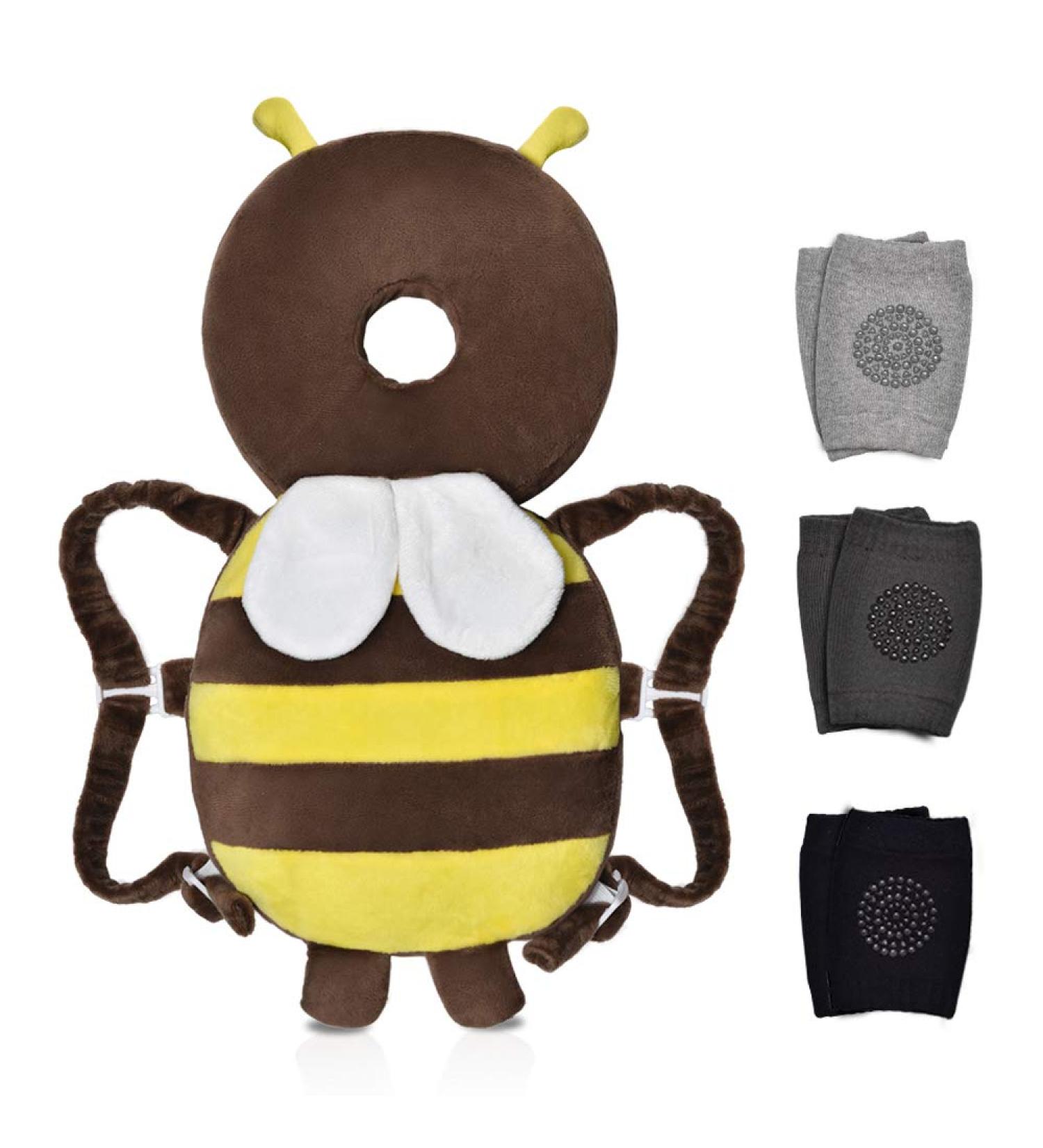 Okydoky Baby Safe Protector Cushion & Baby Knee Pads for Crawling Adjustable Toddlers Safety Pad Backpack Baby Back Protection for Crawling & Walking Bee.CA - Buy Online on GoSupps.com