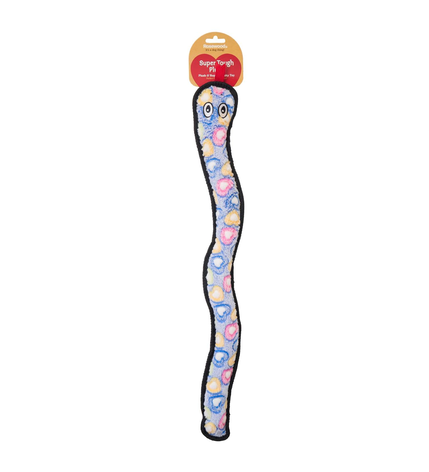 Rosewood Rope & Squeak Snake Plush Dog Toy - 69cm - All Breed Sizes - Buy Online on GoSupps.com