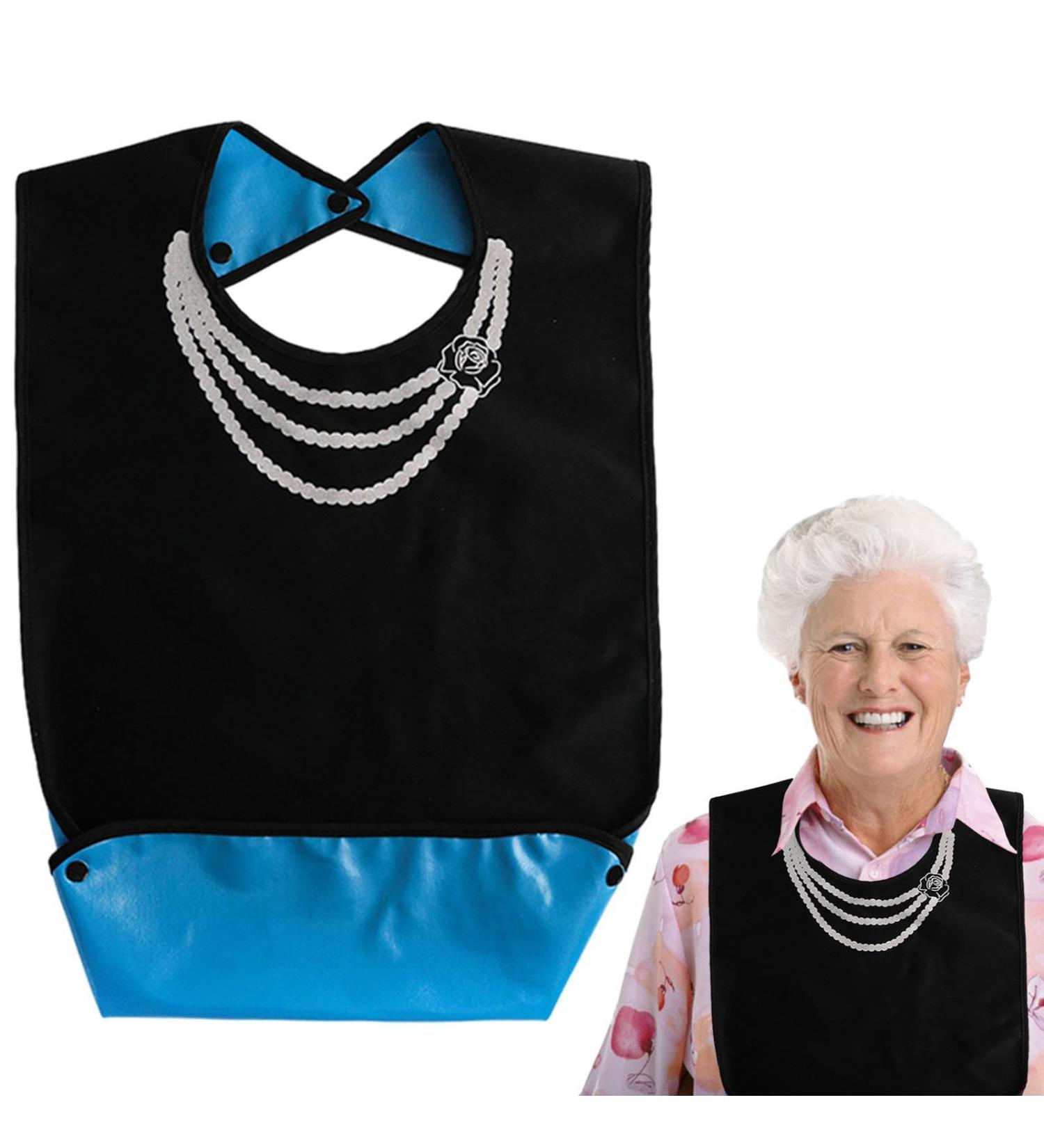 Adult Bibs for Eating - Reusable Feeding Bib with Crumb Catcher - Stylish and Comfortable Adult Bibs for Women and Elderly for Nursing Home Home Care - Buy Online on GoSupps.com