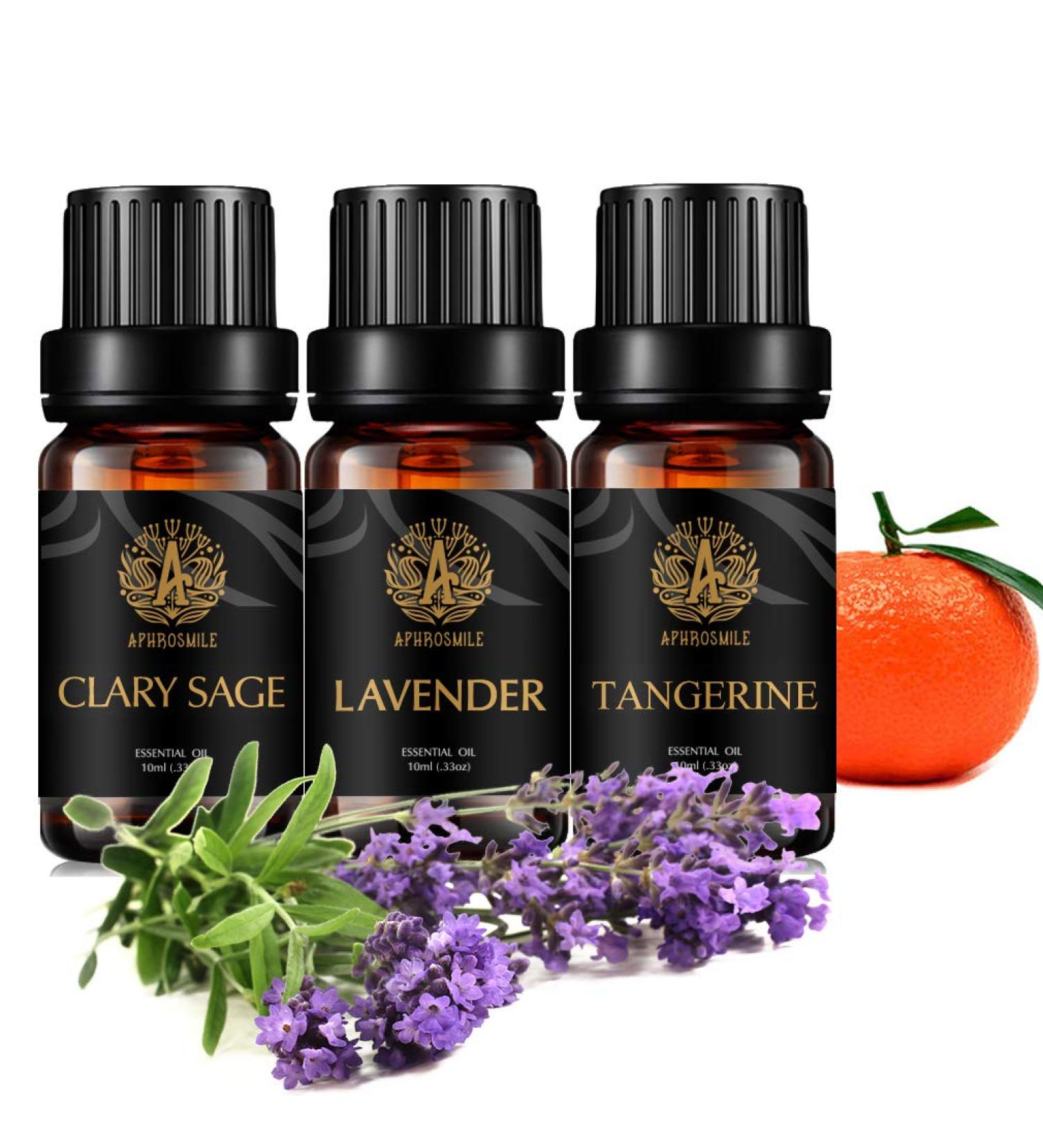 Aromatherapy Clary Sage Essential Oil Set for Diffuser 3X10ml 100% Pure Lavender Essential Oil Kit for Humidifier - Clary Sage Lavender Tangerine Essential Oil Set Aromatherapy Tangerine Oils Kit - Buy Online on GoSupps.com