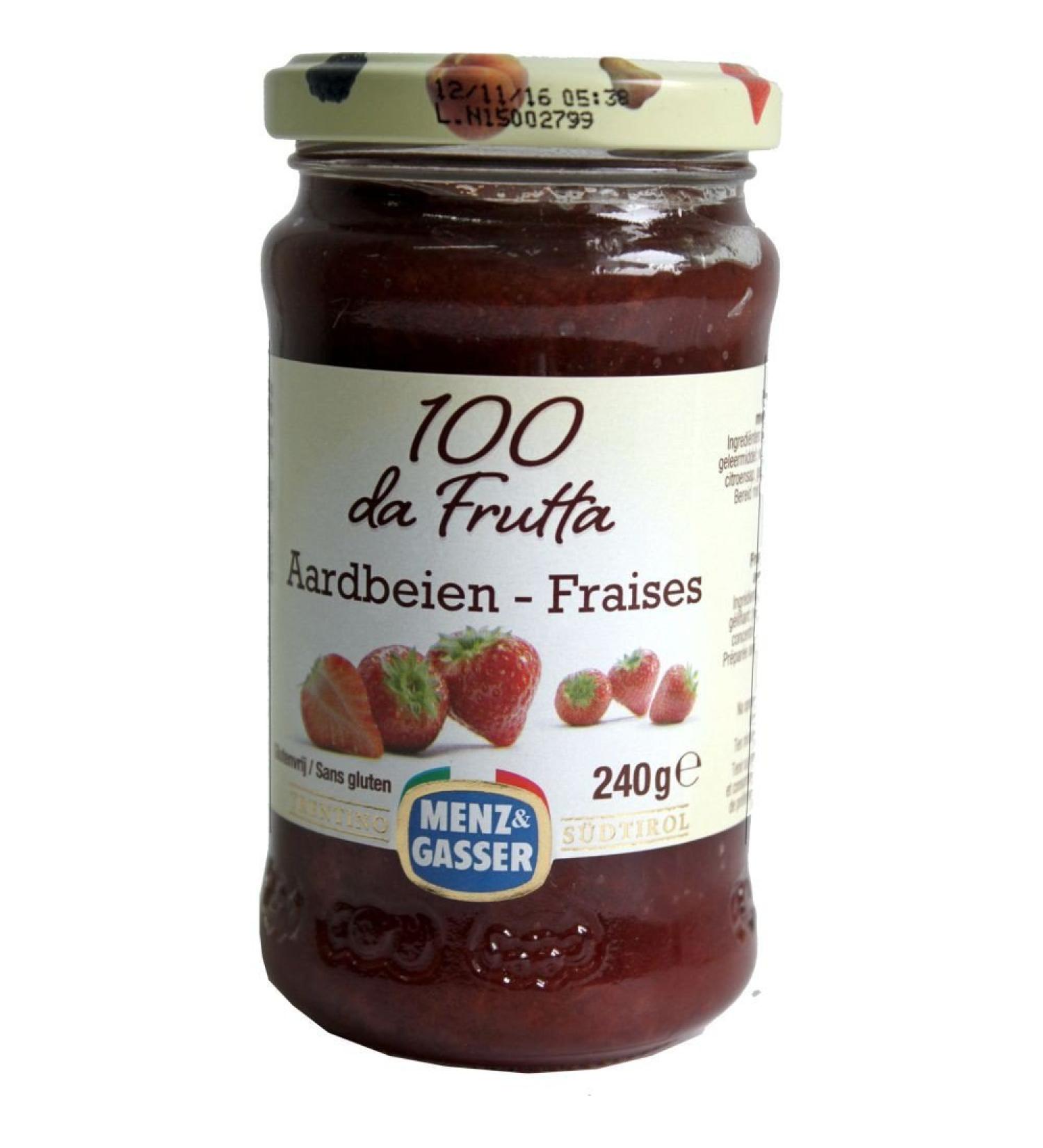 Unbekannt Menz & Gasser Fruit Spread with Strawberries Glass 240 g - Buy Online on GoSupps.com
