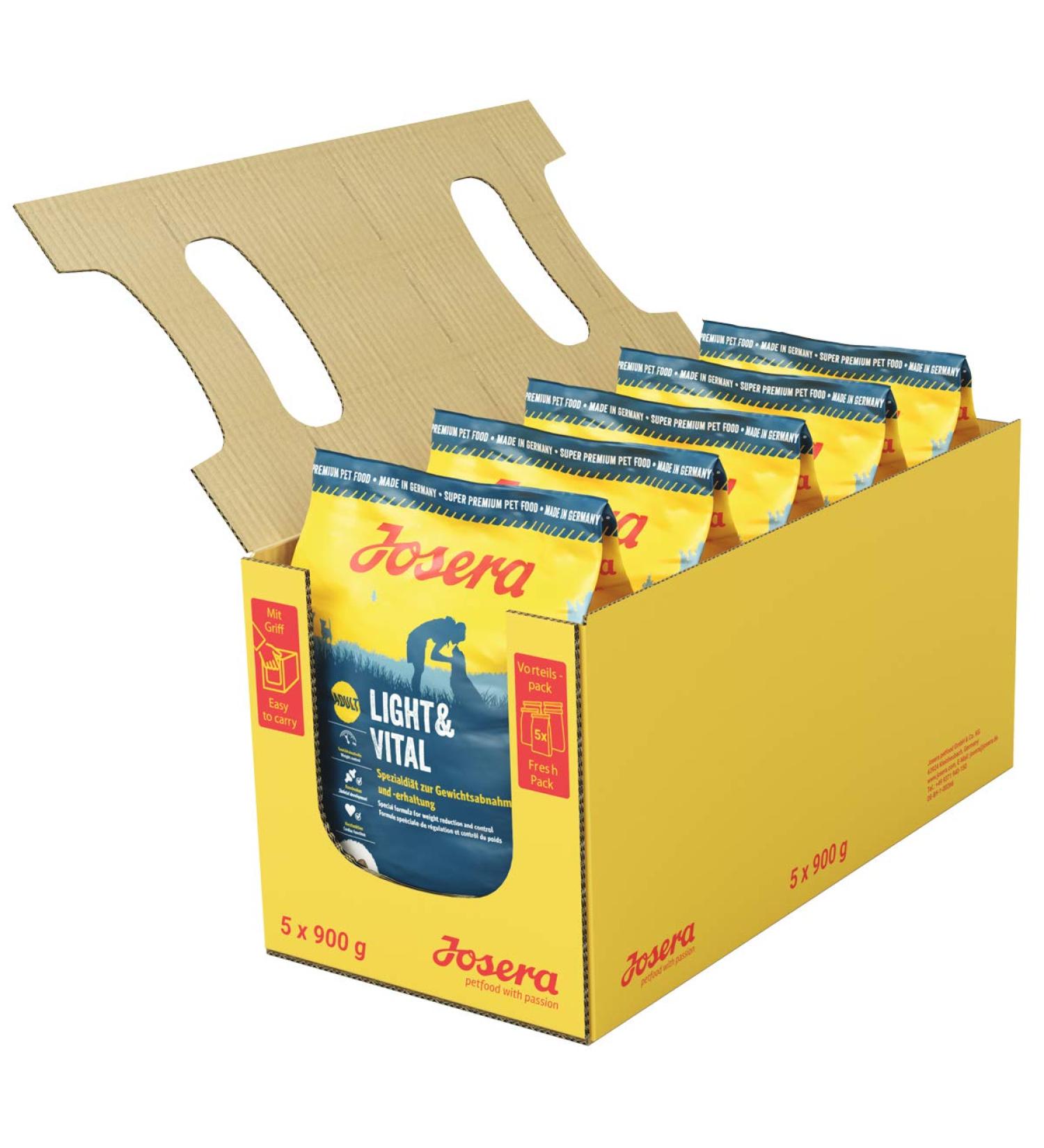 Josera Light & Vital Dog Food - Low Fat Super Premium Dry Food for Adult Dogs (5 x 900g) - Optimal Nutrition - Buy Online on GoSupps.com
