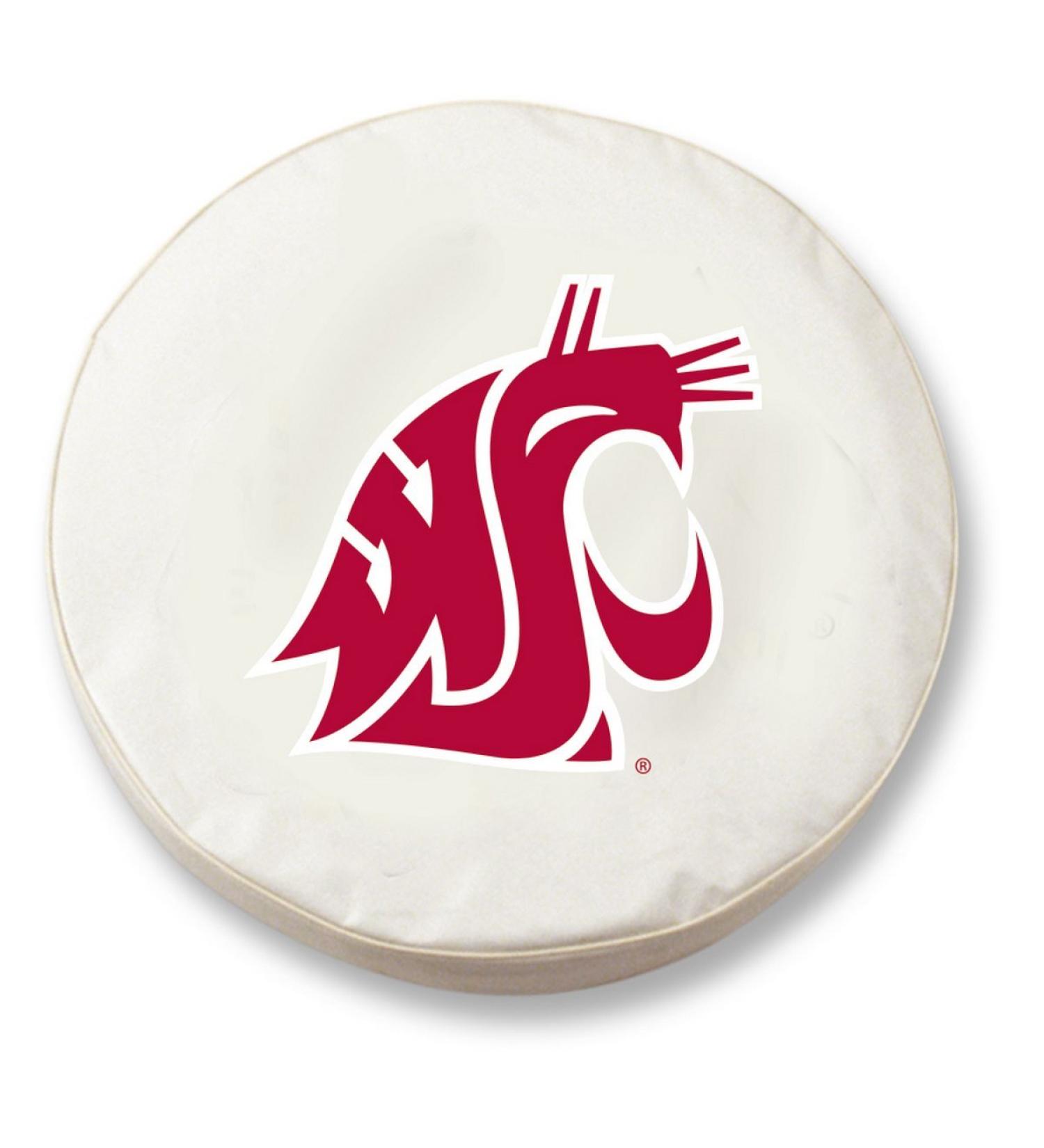 NCAA Washington State Cougars Black Tire Cover (28x8) | Officially Licensed University Spare Wheel Protector - Buy Online on GoSupps.com