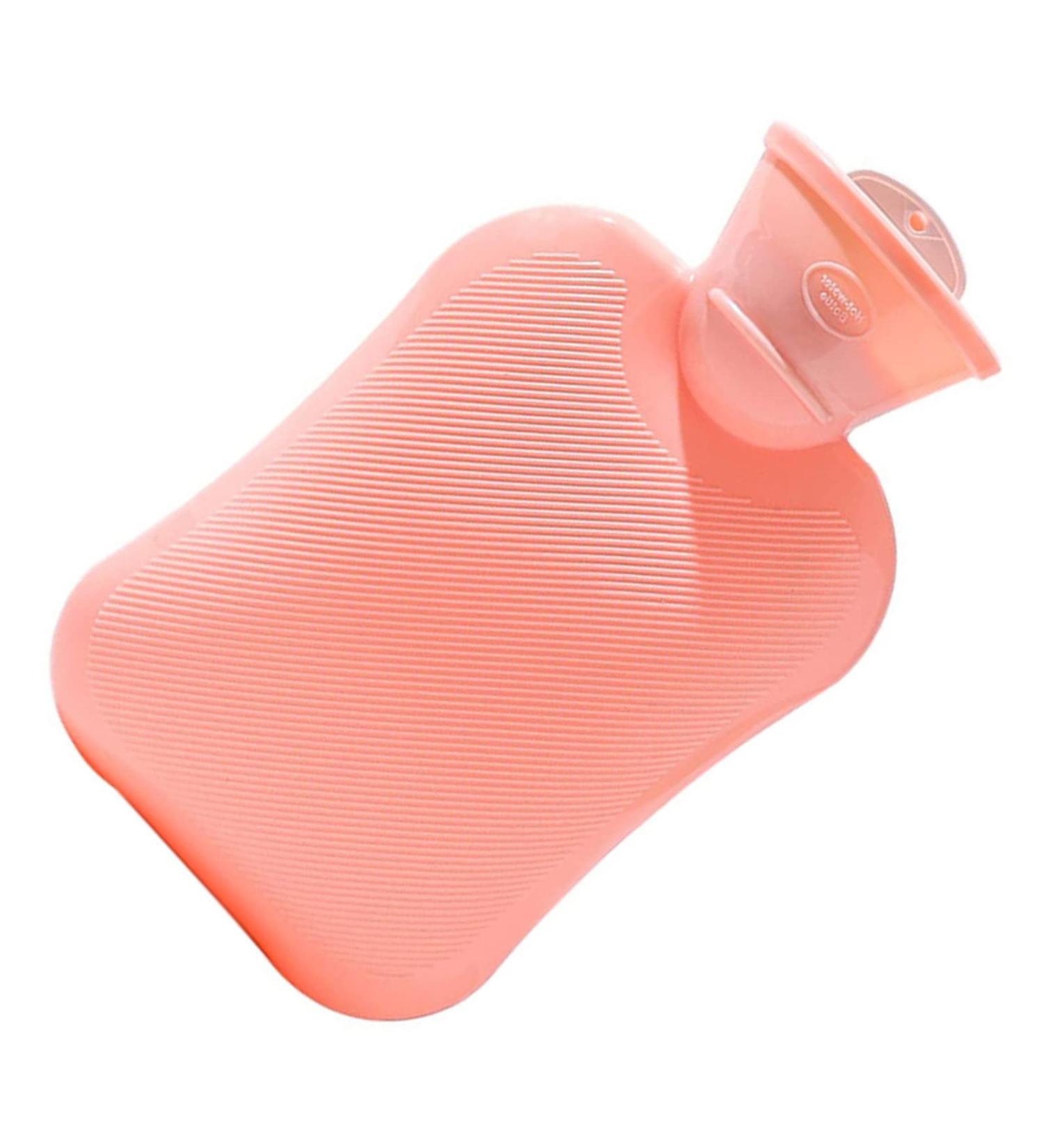 500ML Pink Rubber Hot Water Bottle - Soft & Cozy Heating for Neck Shoulders Back Legs & Waist - International Shipping Available - Buy Online on GoSupps.com