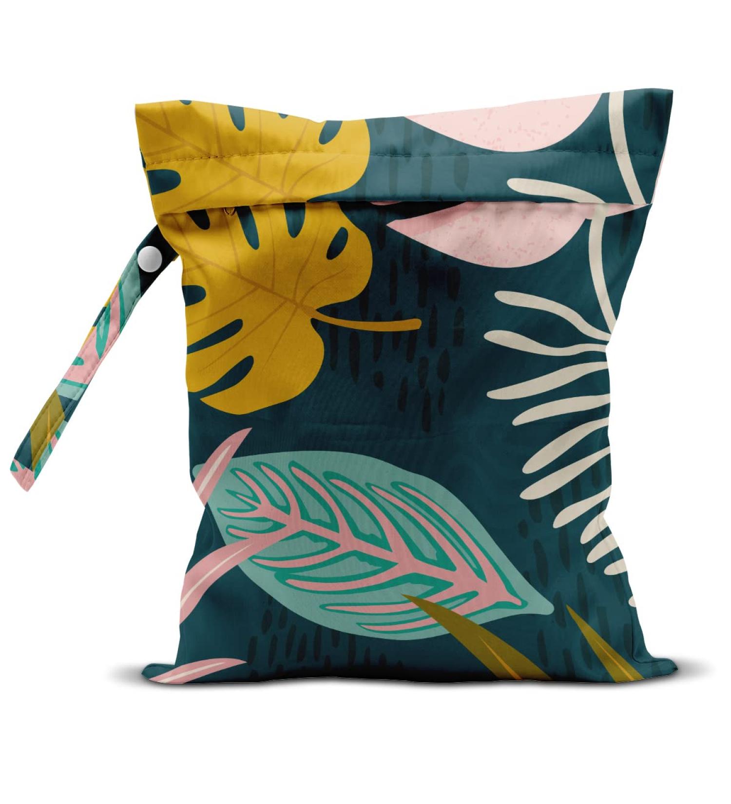 Wet Bag  Wet Dry Bag  Wet Bag for Swimsuit  Travel  Beach  Pool  Stroller  Diapers  Dirty Yoga Gym Clothes  Makeup Bag  Waterproof Tropical Palm Leaves Decor Jungle Palm Leaf Favors palm leaves-06 - Buy Online on GoSupps.com