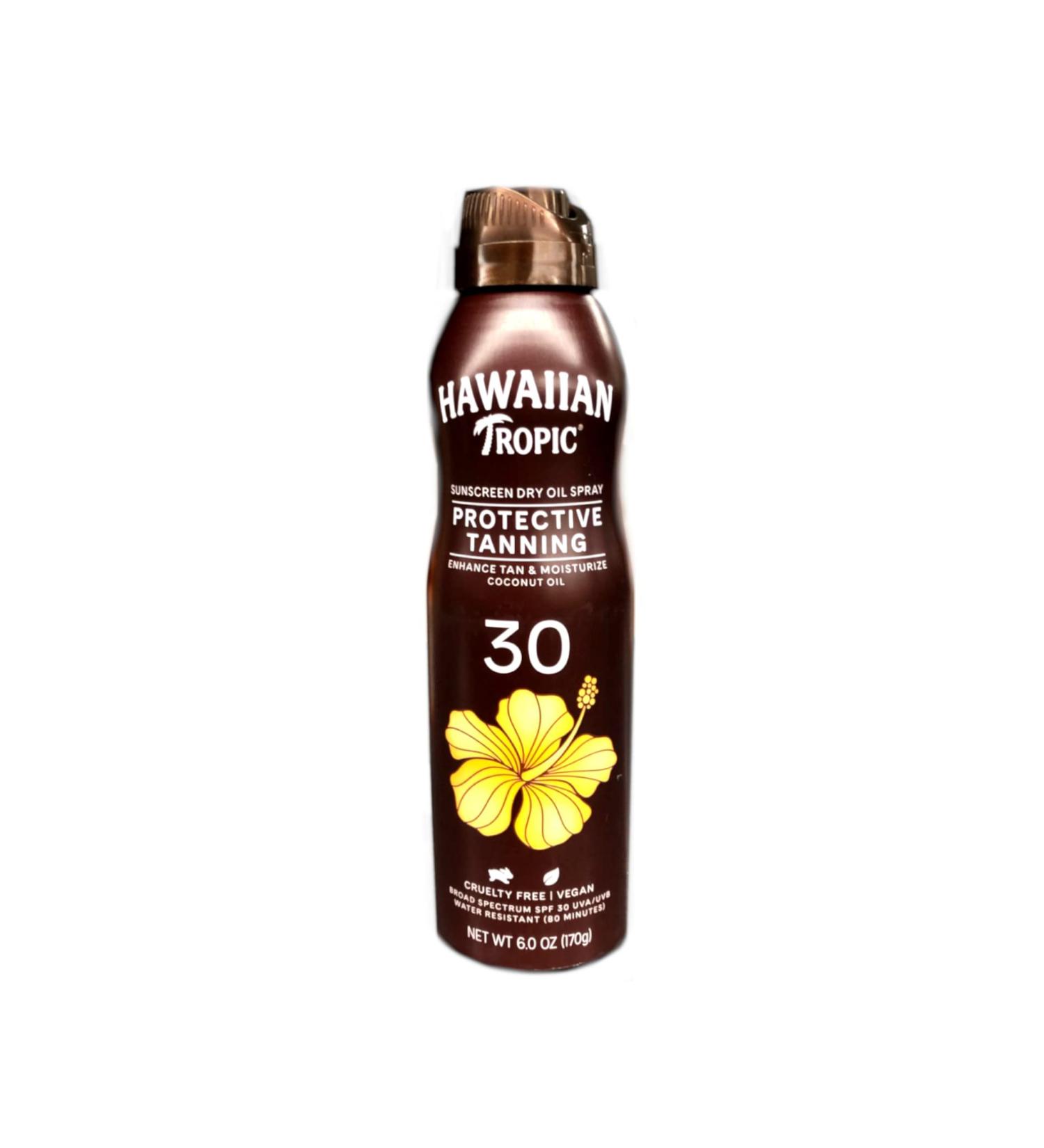 Hawaiian Tropic SPF 30 Dry Oil Clear Spray Sunscreen 5.2 oz - Pack of 2 - Buy Online on GoSupps.com