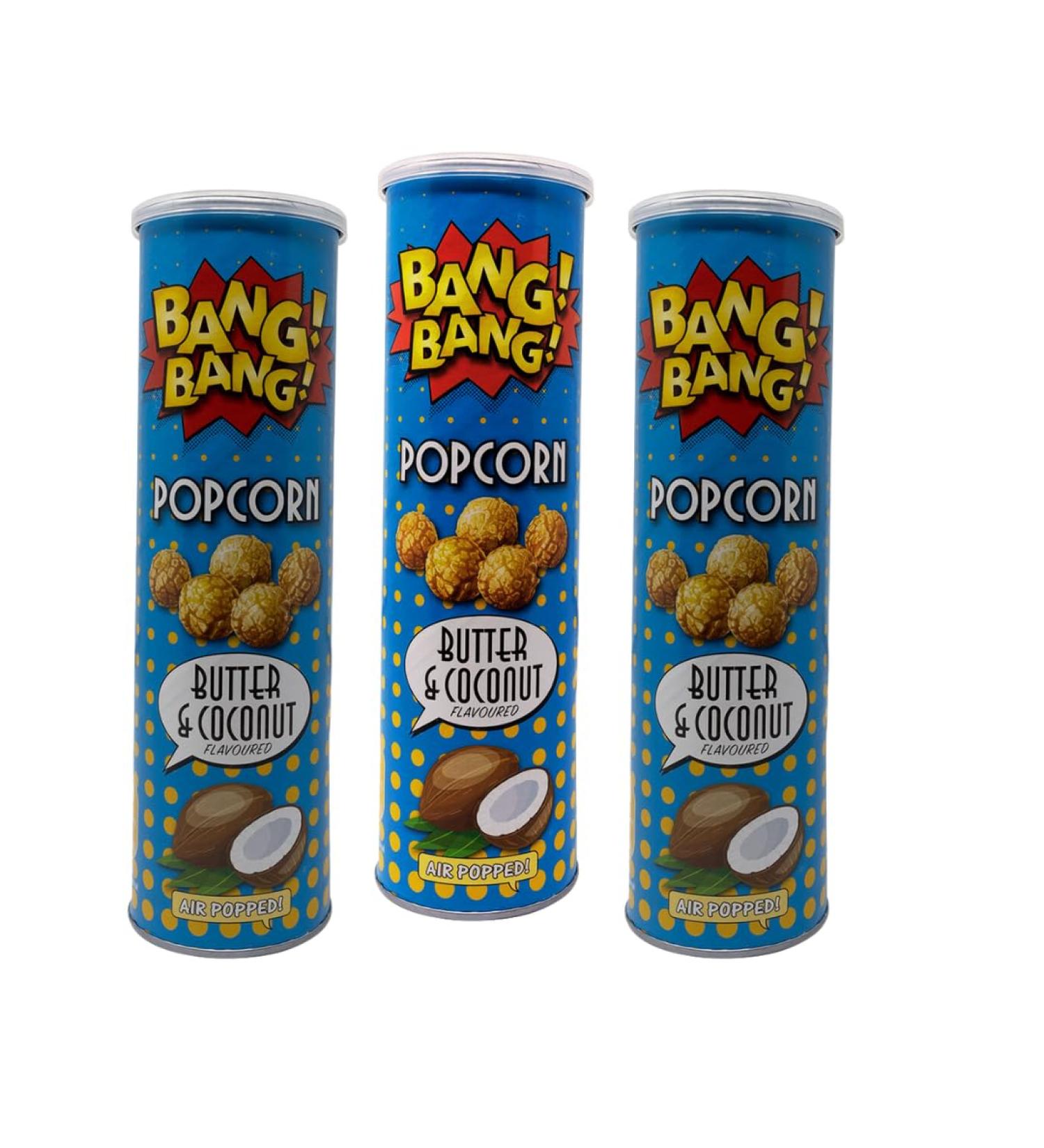 Air-Popped Popcorn 85g | Pack of 3 - Variety Flavours - Snacks with Non-GMO Popcorn Kernels Gluten-Free High Fibre Oil-Free (Butter & Coconut) - Buy Online on GoSupps.com