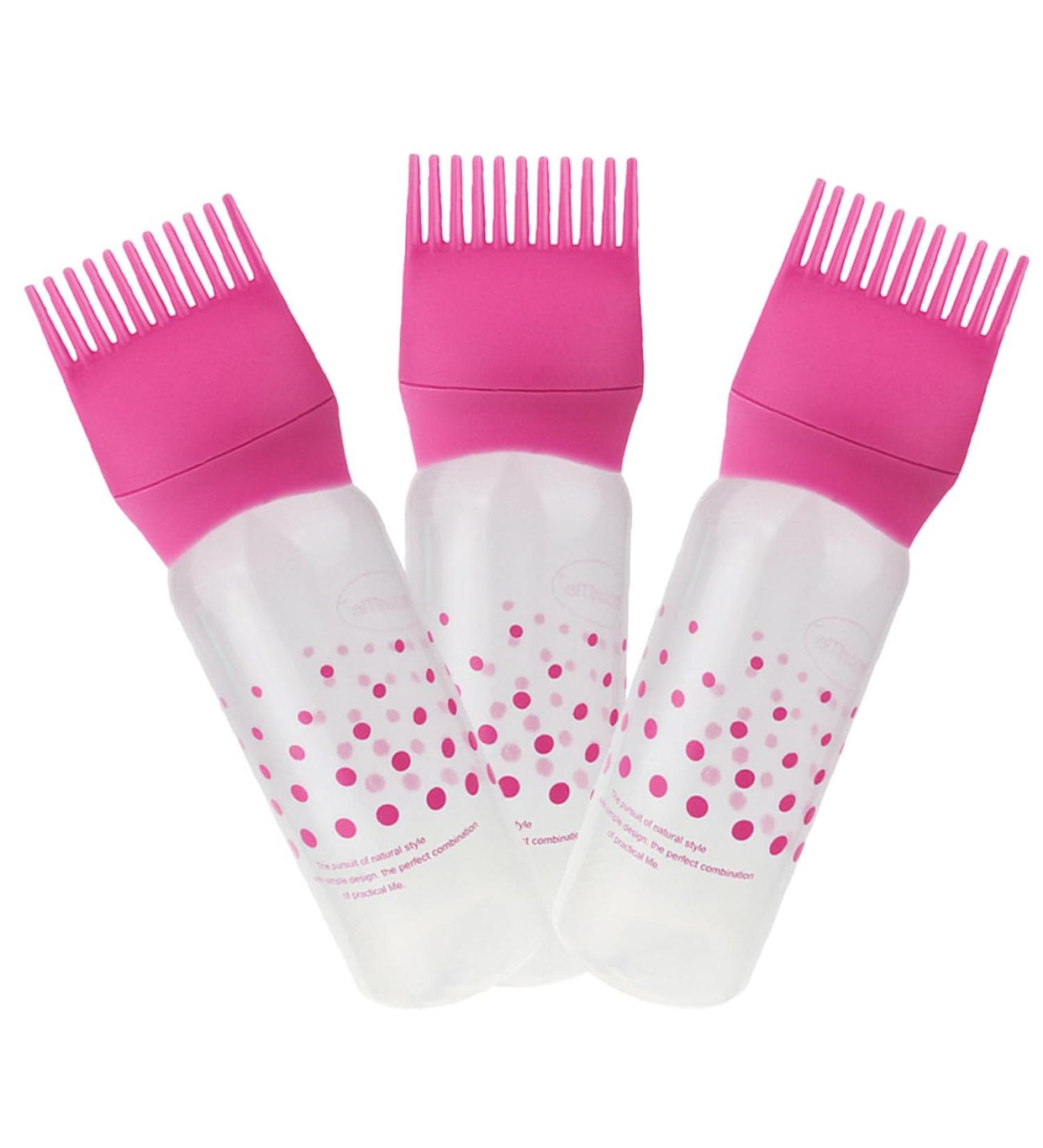 minkissy Lot De 3 Bouteilles Applicatrices Peigne Racines 150 Ml Rose Pour Coloration Capillaire Professionnelle Et Application Pr cise - Buy Online on GoSupps.com