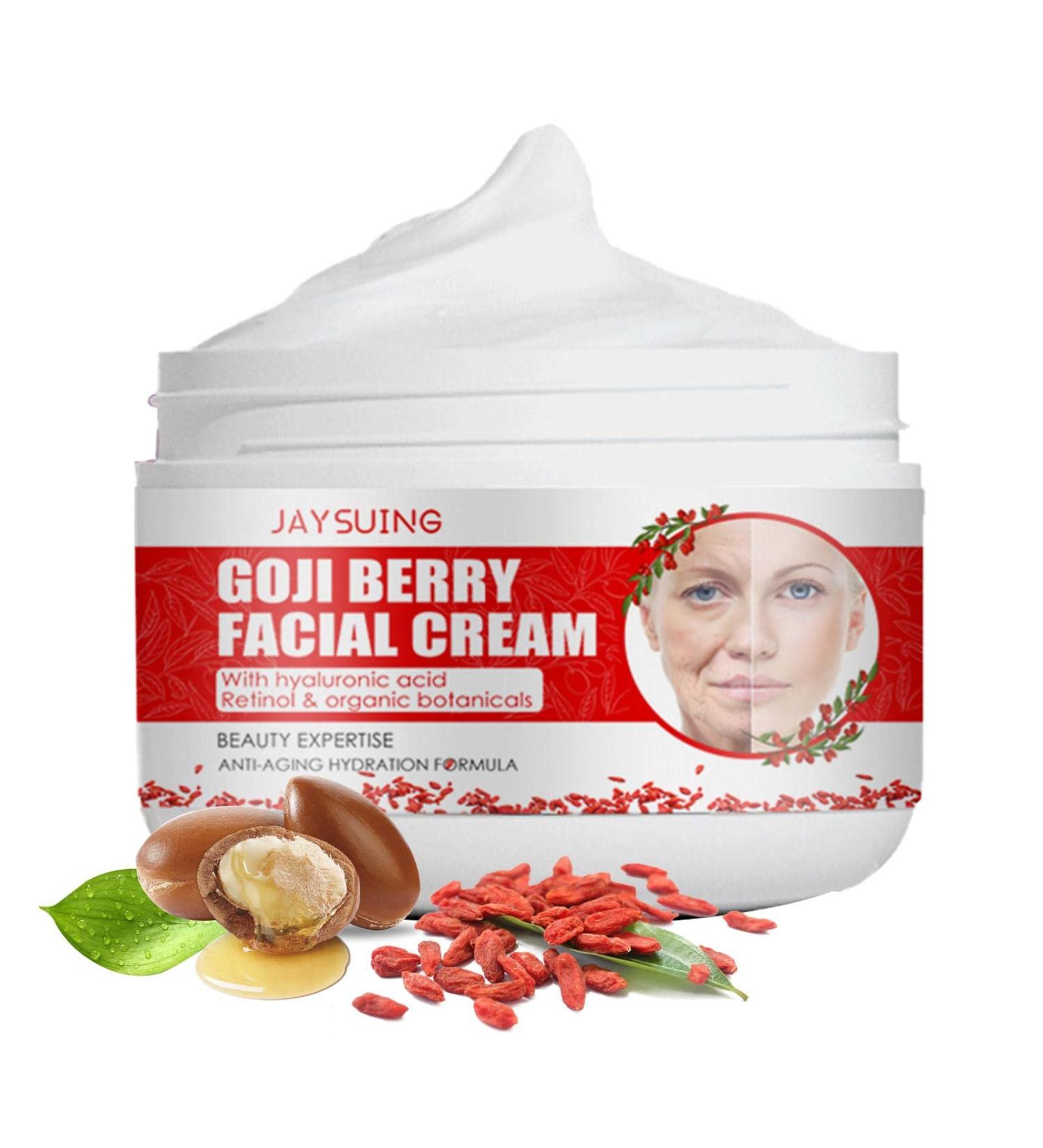 Facial Cream Firming Face Cream Health Goji Berry Fragrance Hydrate and Soothe the Skin Make the Skin Soft Tender Diluting Nasolabial Folds Tightening Contours Lifting and Firming Facial Skin - Buy Online on GoSupps.com