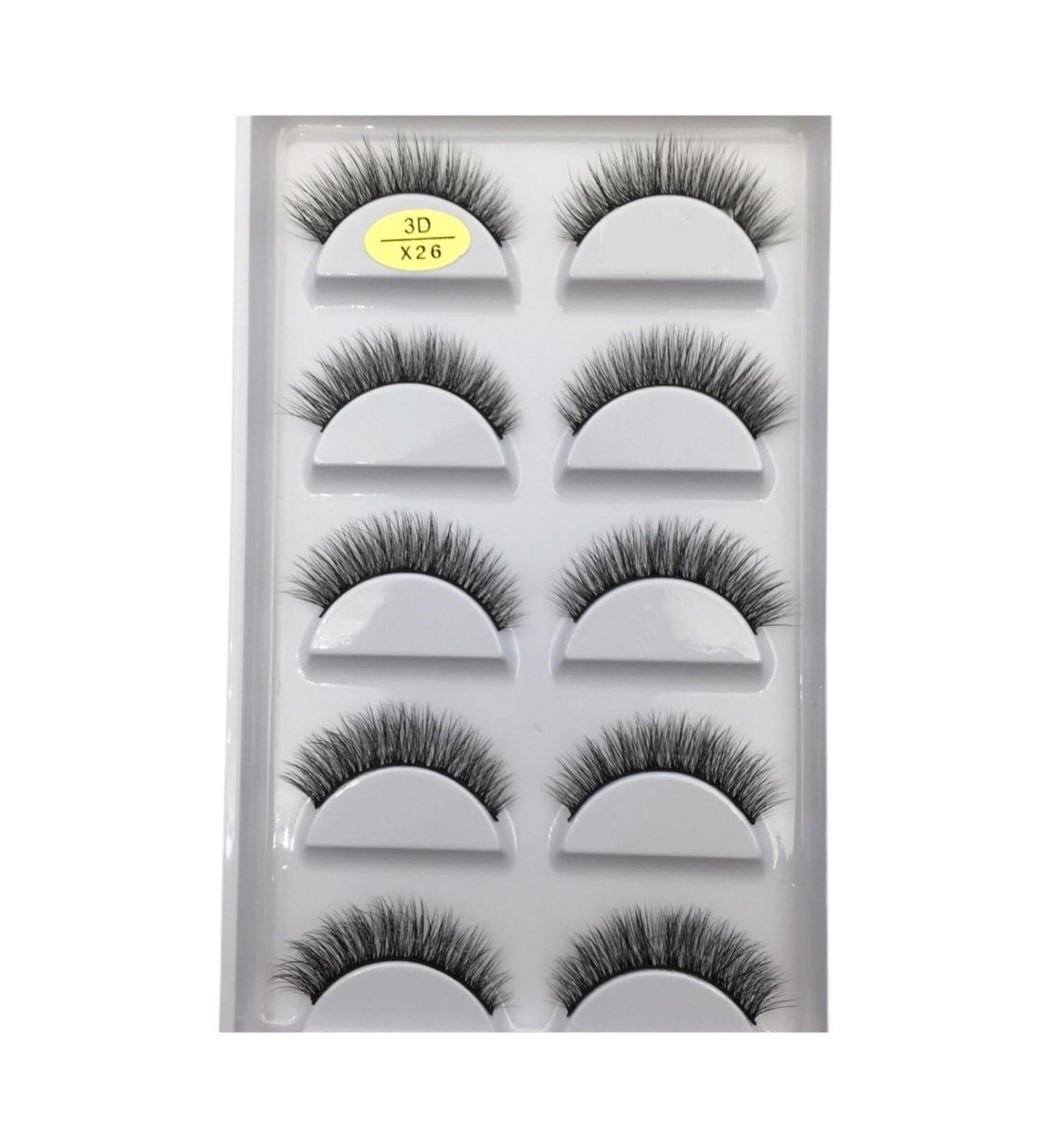 UAMOU 10/50 Boxes 37 Style 5 Pairs Natural 3D False Eyelashes Makeup Fake Eye Lashes Faux Cils Make Up Beauty Maquillaje Cheerfully (Color : 5Pairs X26 Size : 25 Boxes 125 Pairs) - Buy Online on GoSupps.com