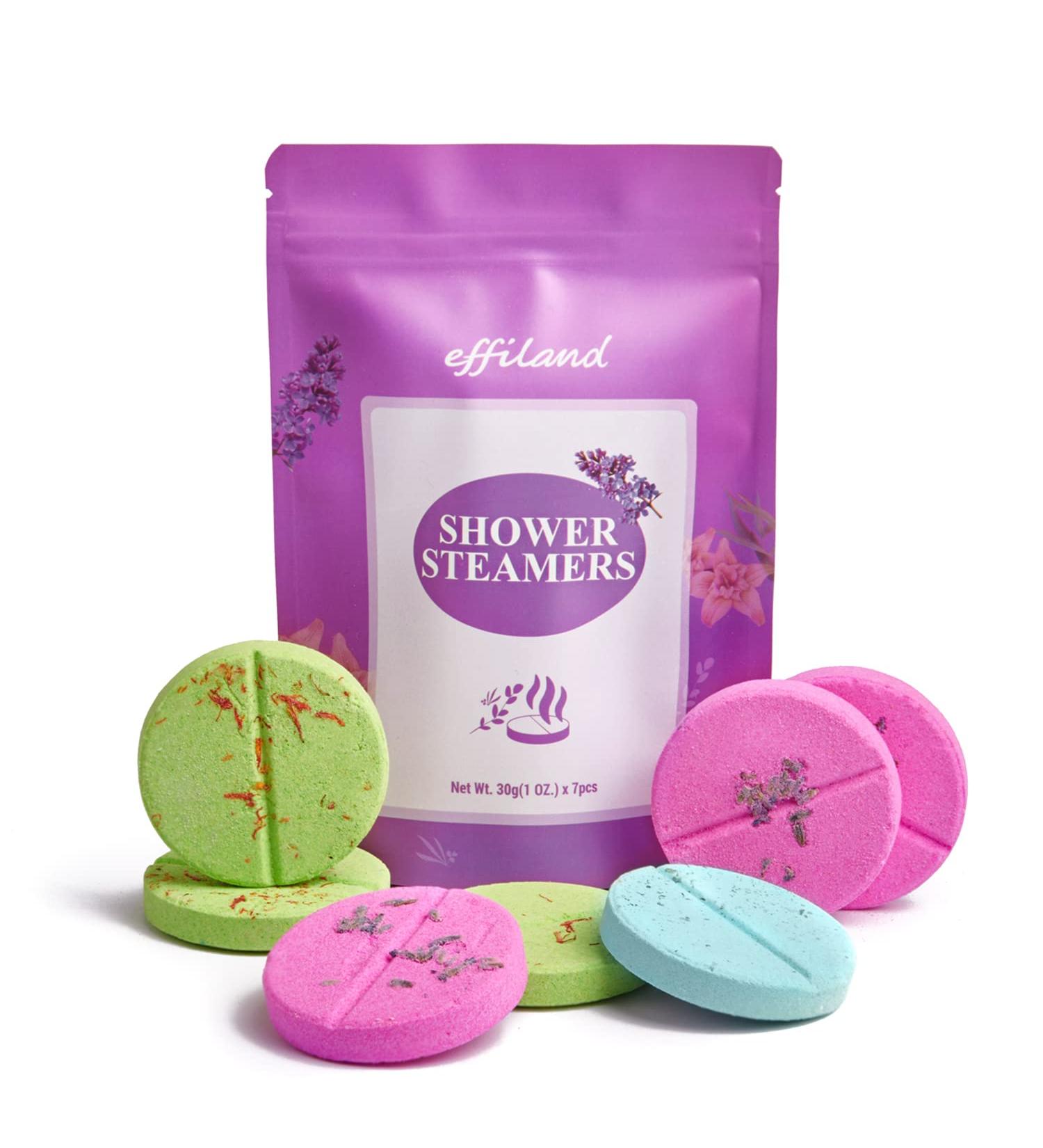 EFFILAND Shower Steamers: Aromatherapy 7-Pack with Essential Oils - Perfect Self-Care Gift for Mom, Relaxation, Birthday, Mother's Day - Buy Online on GoSupps.com