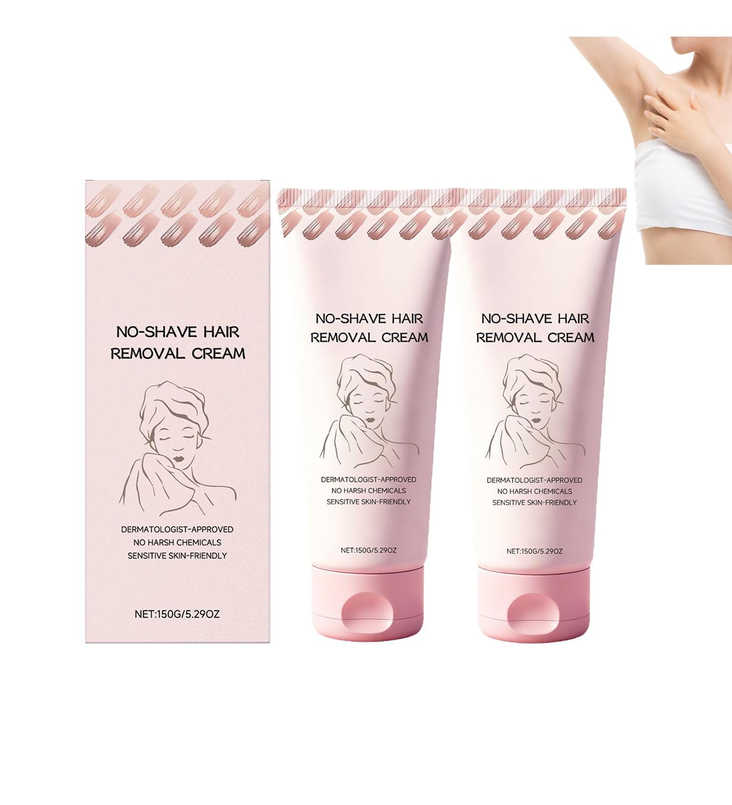 Pack of 2 hair removal creams for sensitive skin gentle formula suitable for legs arms and bikini line for women and men - Buy Online on GoSupps.com