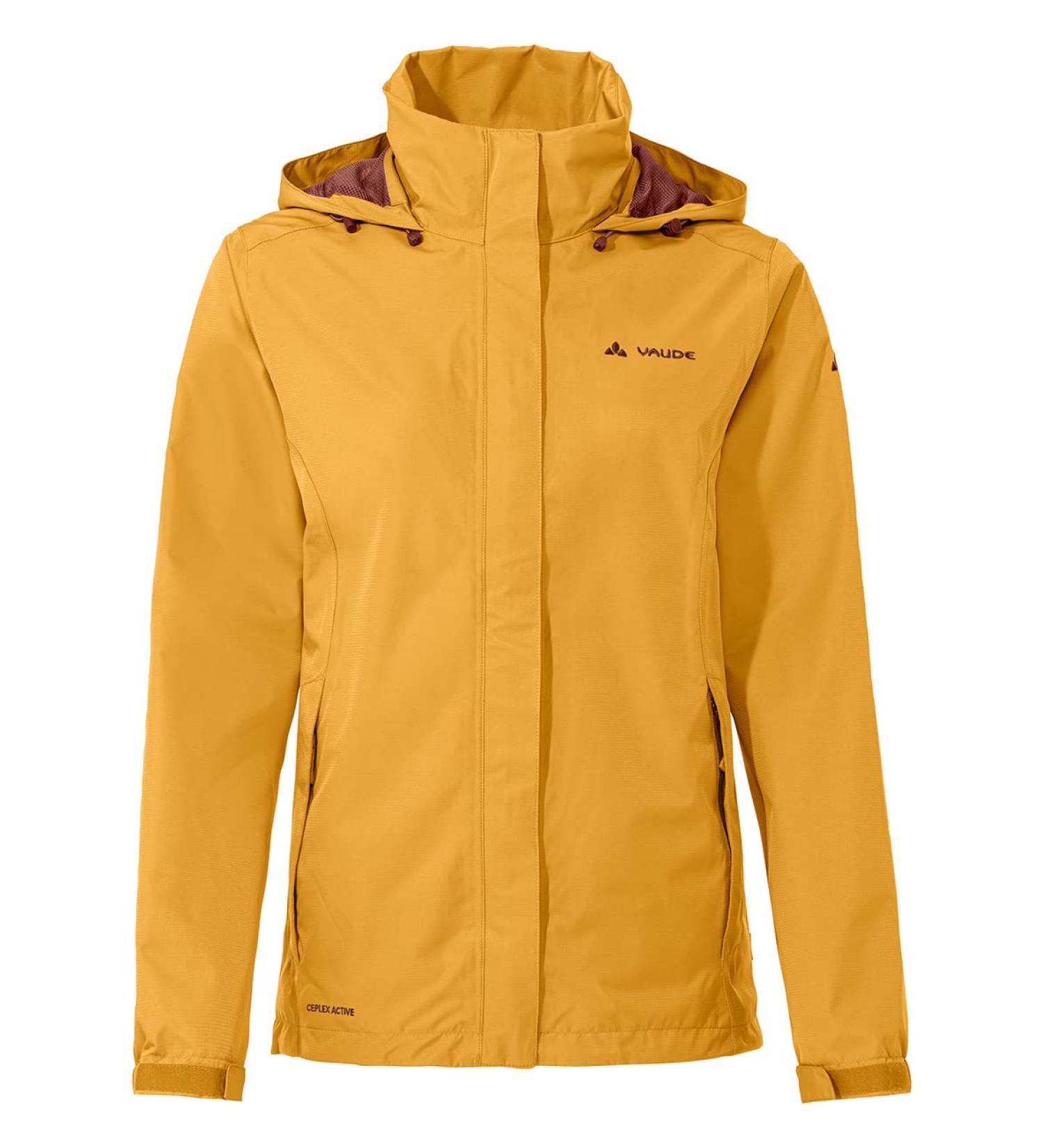 Buy Vaude Women's Escape Light Jacket - Waterproof Breathable Windbreaker Climate-Friendly Hiking Jacket in 40 Burnn Yellow - International Shipping Available - Buy Online on GoSupps.com