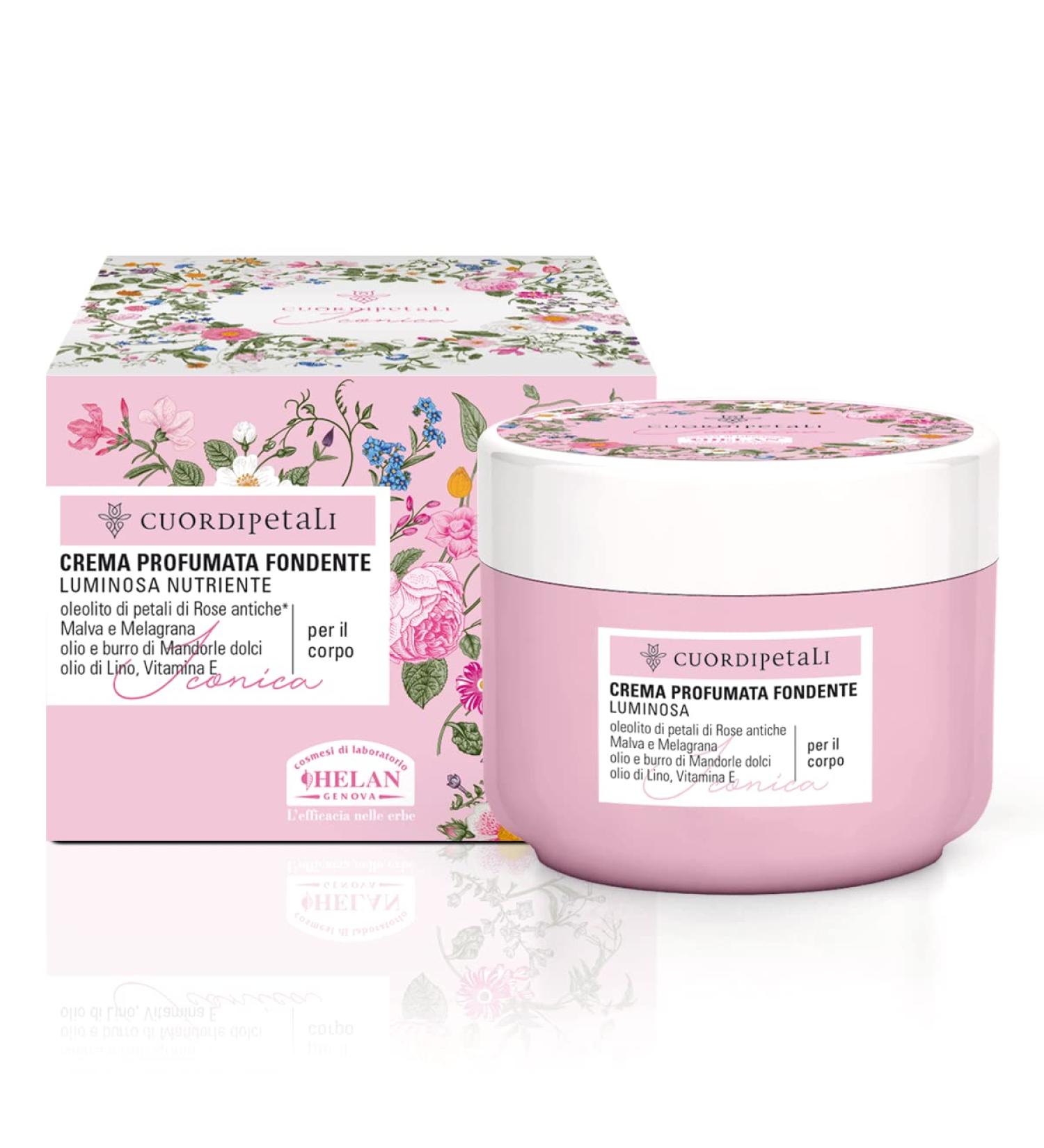 Helan Cuor di Petali - Natural Nourishing Body Cream Antioxidant Body Cream with Vitamin E and Sweet Almond Oil Soft and Fragrant Cream for Velvety Skin 200 ml Made in Italy - Buy Online on GoSupps.com