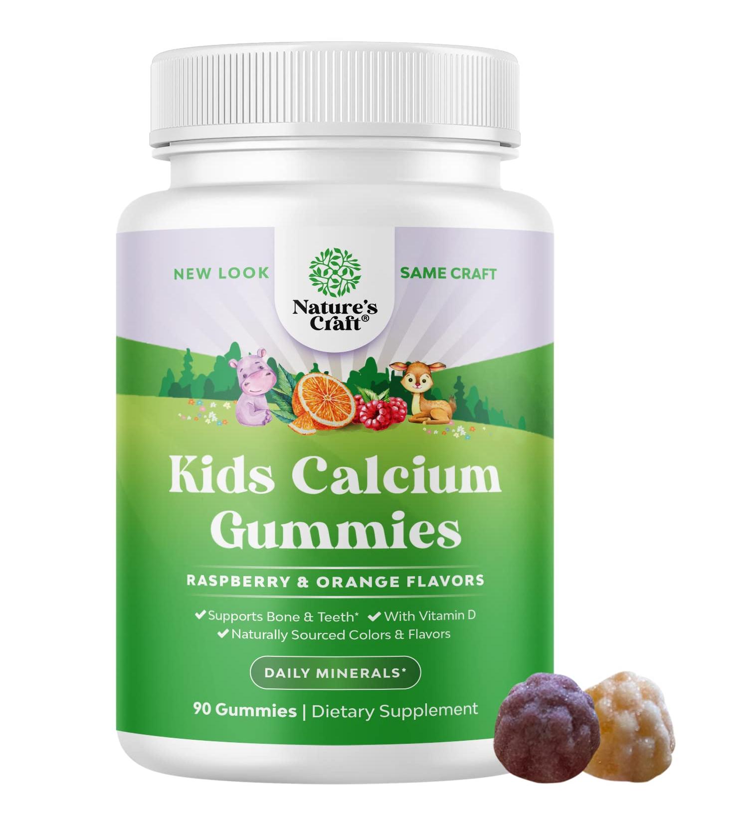 Kids Calcium Gummies - Vitamin D & Calcium for Muscle, Bone, and Teeth Development - Kosher Children's Gummies - Buy Online on GoSupps.com