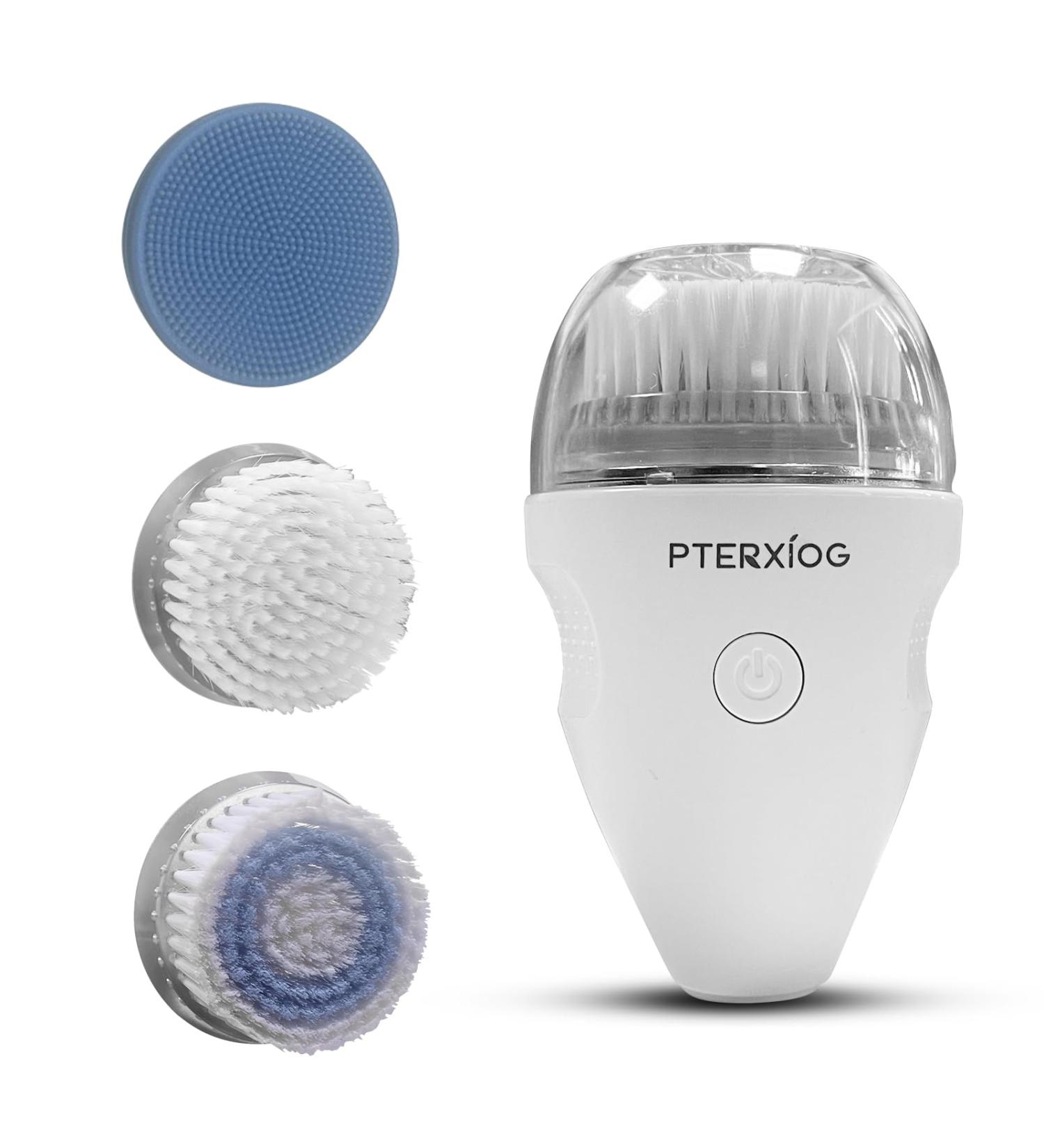 Electric Facial Cleansing Brush - Waterproof Exfoliating Massage Tool with 3 Heads & 3 Speeds for Deep Cleaning Blackhead Removal & Face Massage - Buy Online on GoSupps.com