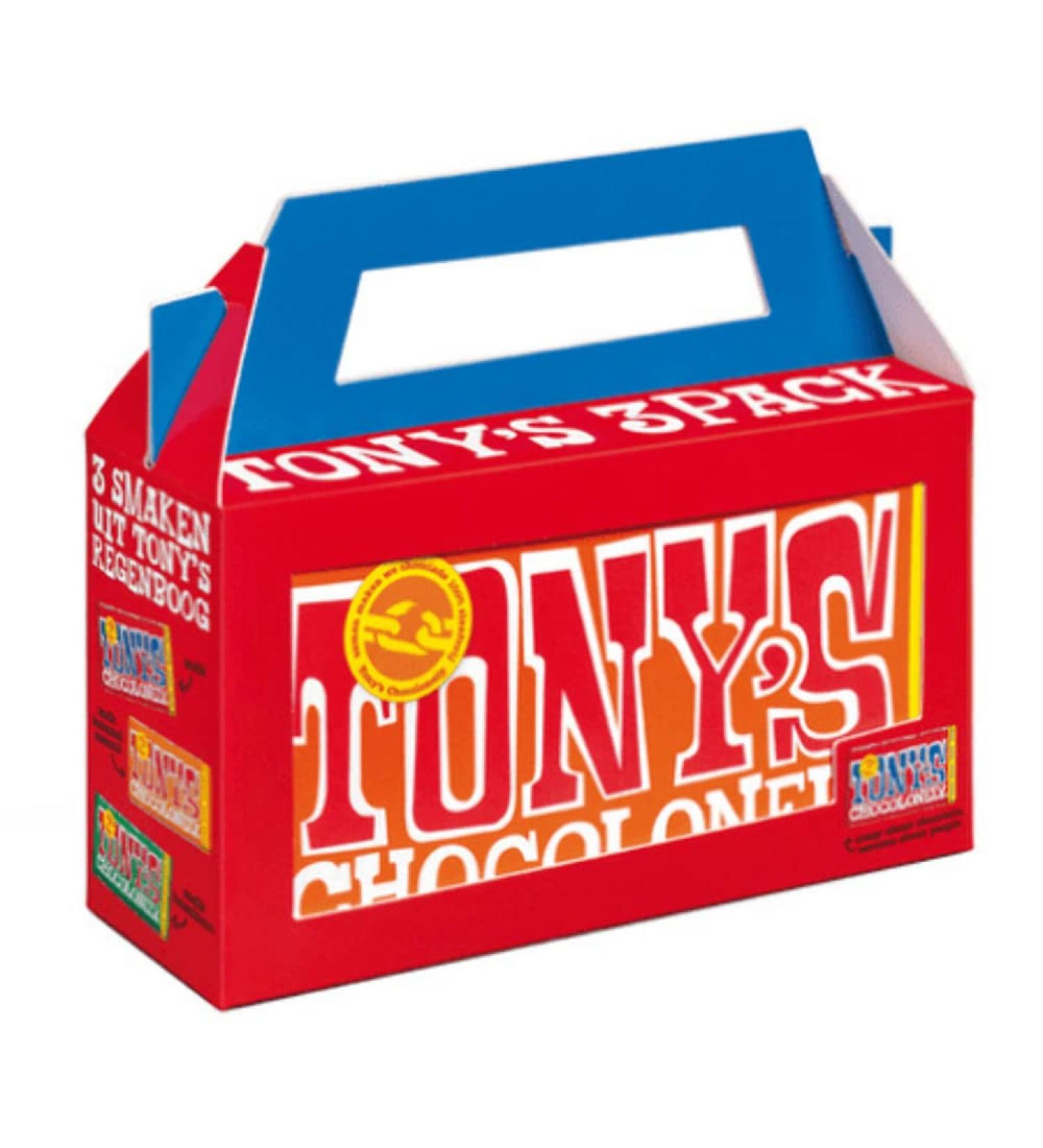 Tony's Chocolonely Tony's Chocolonely - Rainbowpack Classic - 3 x 180g Chocolate - 3 different chocolate bars - Belgium Fairtrade Chocolate
