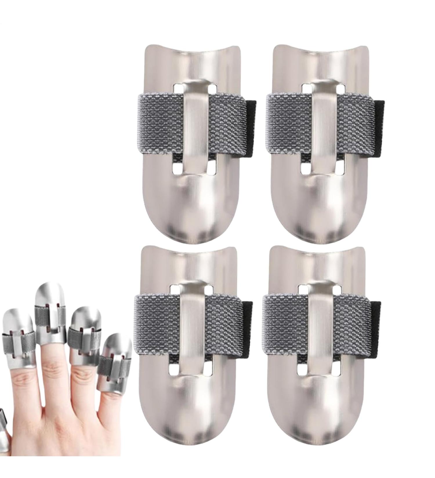 Stainless steel finger protection Finger Protective Cover Thumb Cover Set for Seafood Preparation Opening Cutting Handling - Buy Online on GoSupps.com