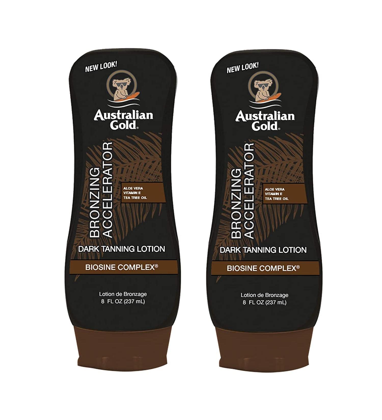 2 Pack Dark Tanning Accelerator Lotion with Bronzer