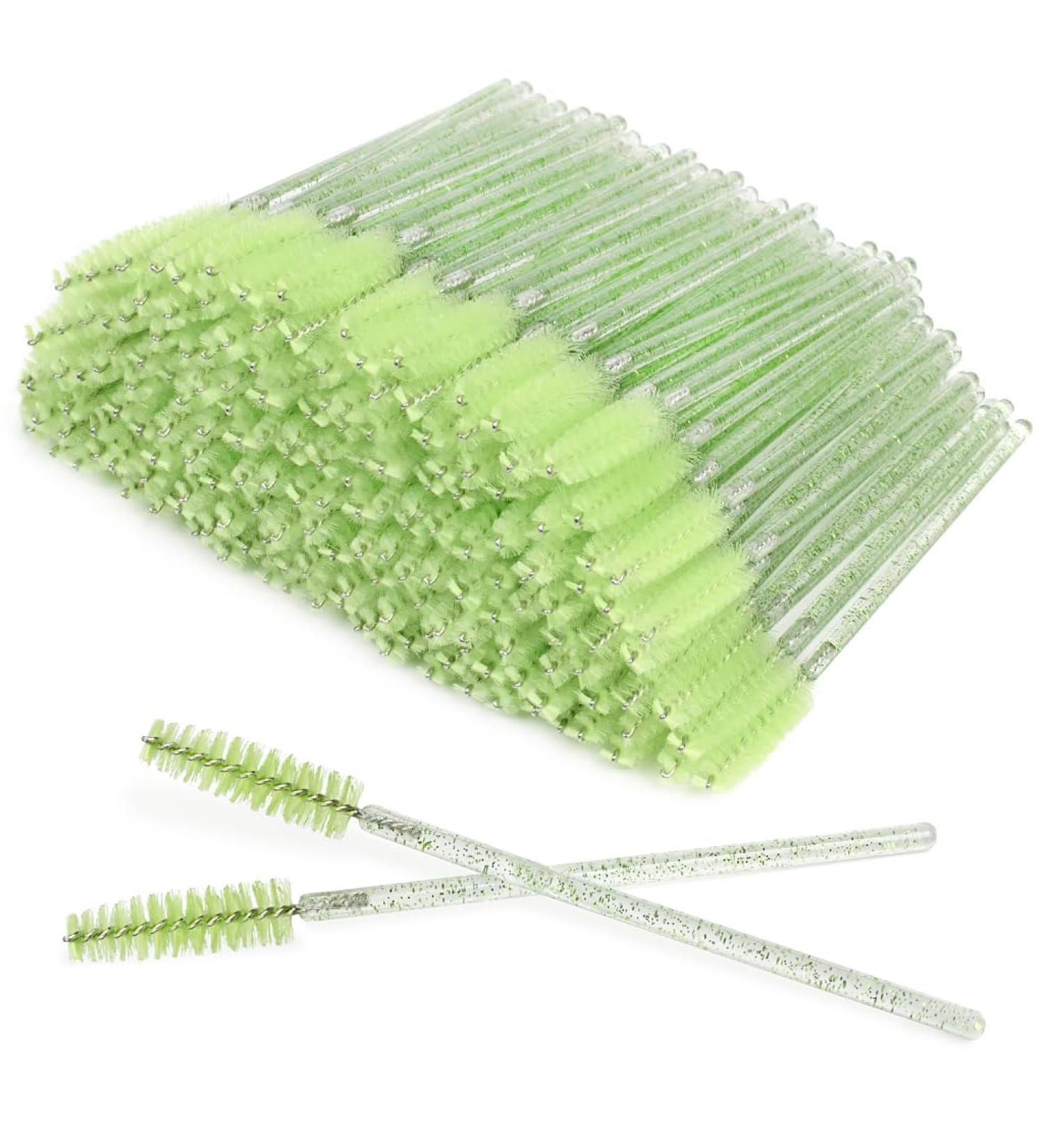 XPP Disposable Eyelash Brushes 100PCS - Crystal Green Mascara Wands for Brow Spoolie and Castor Oil Application - Buy Online on GoSupps.com