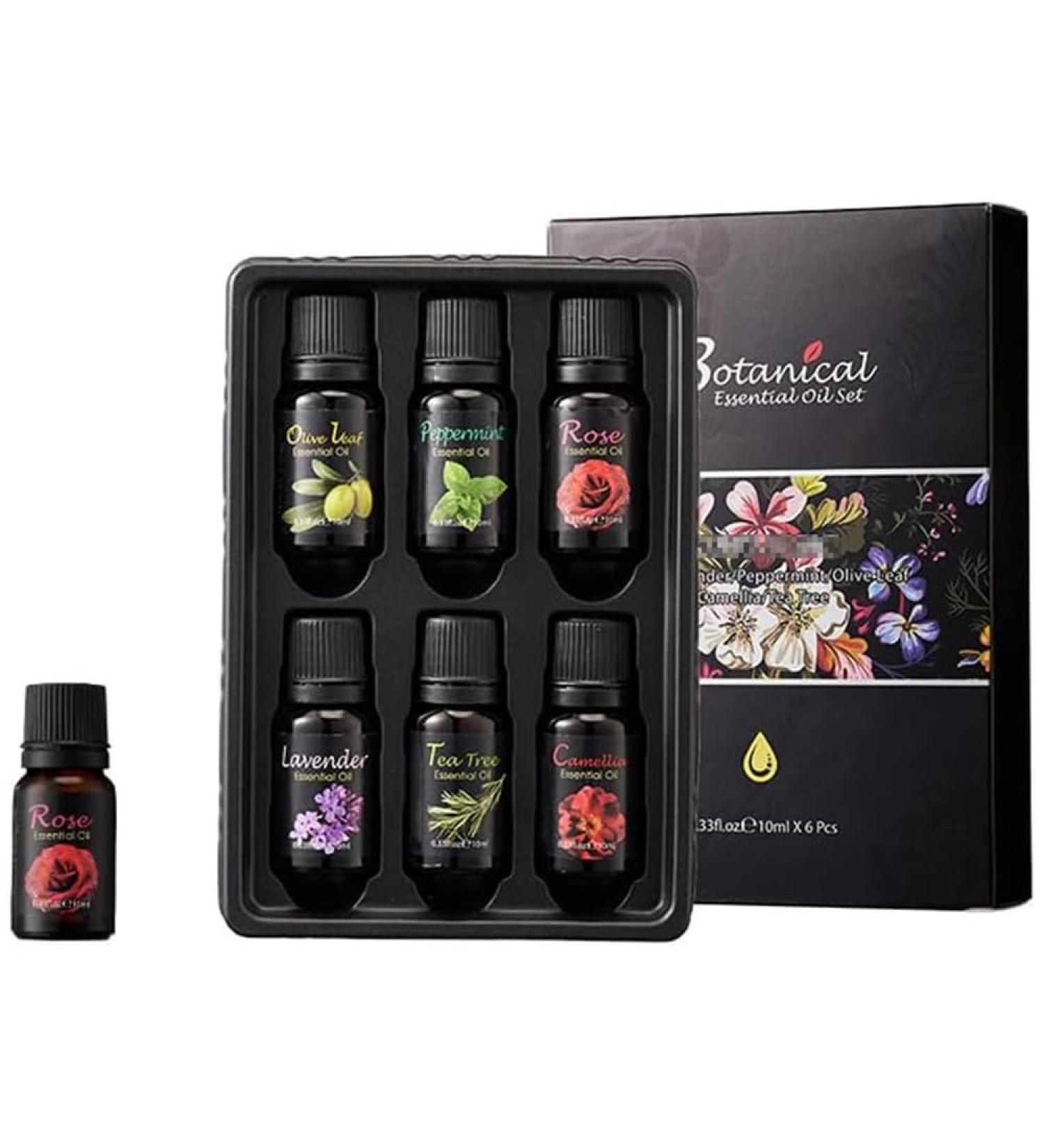 Face Oil Set Plant Essential Oil Set (Rose Peppermint Tea Tree Lavender Olive Leaf Camellia) Moisturizer Facial Oil Anti Ageing & Anti Wrinkle Serum for Women Skin Care Kit - Buy Online on GoSupps.com