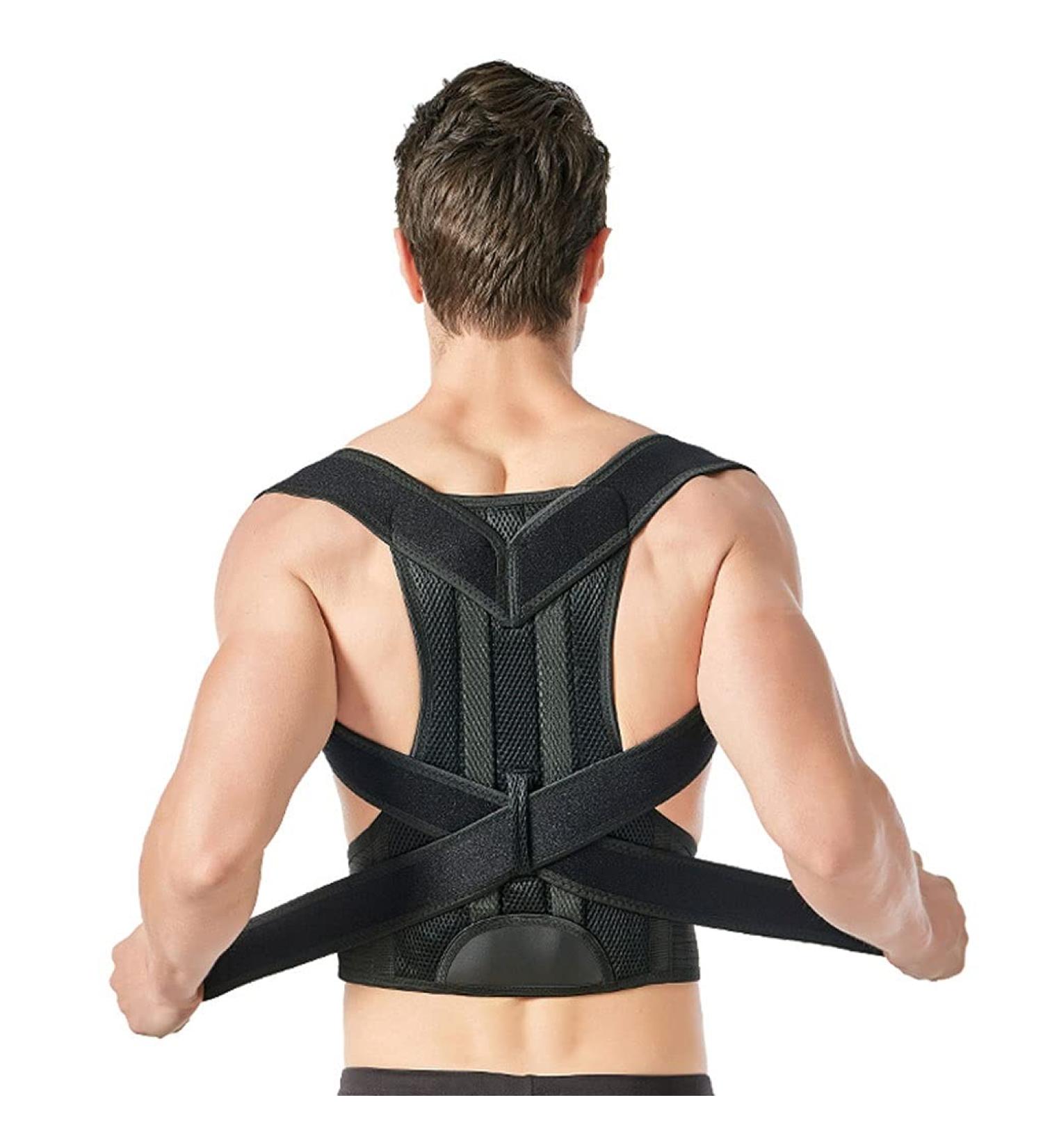 Posture Corrector for Men and Women Spine Back Support Brace with Adjustable Breathable Lumbar Support Belt for Neck Shoulder Pain Relief (Size : XXL) (X) - Buy Online on GoSupps.com