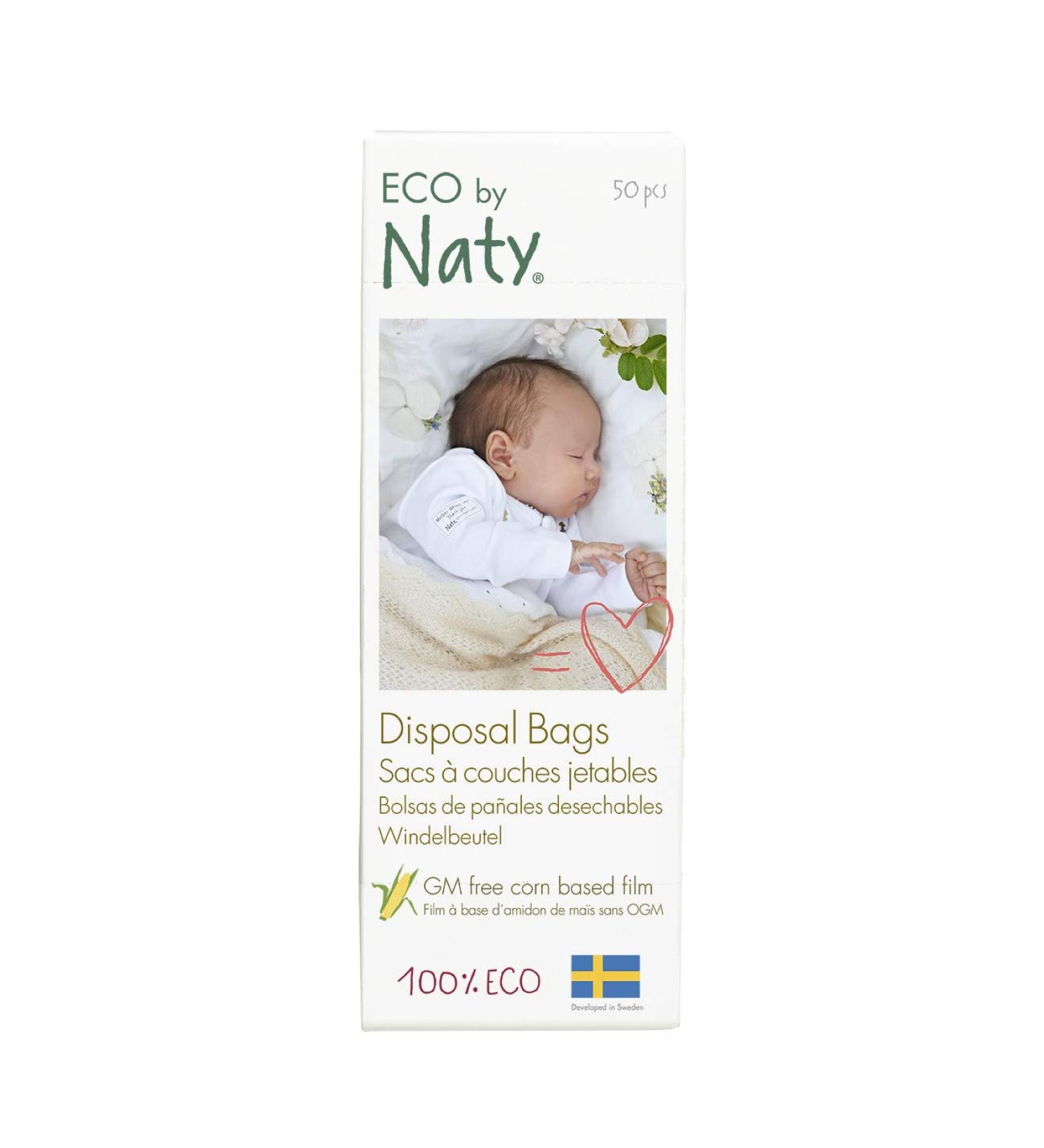 Eco by Naty Diaper Bags - 100% Compostable 150 Pack (3 x 50) | Eco-Friendly Shipping Worldwide - Buy Online on GoSupps.com