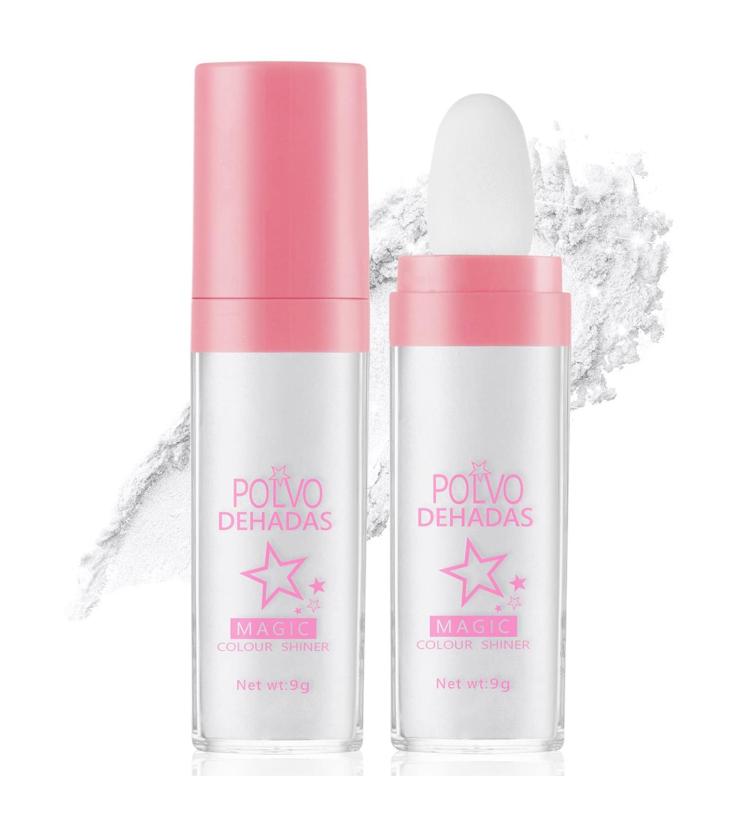 AOOWU Fairy Highlighter Patting Powder - Magic Colour Shiner for Women - Natural Glowing Makeup Powder Stick - White Shimmer - Buy Online on GoSupps.com