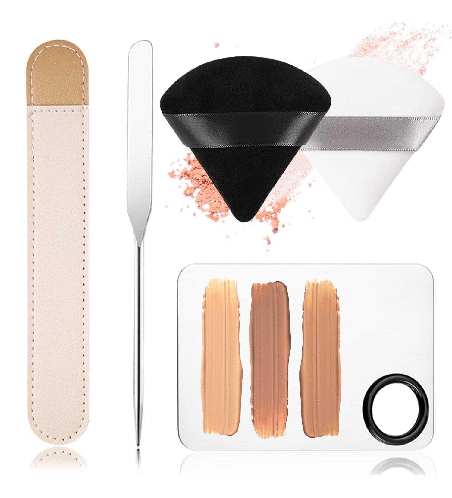 Picasso Makeup Spatula and Palette Set with Powder Puff - Beauty Skincare Cosmetic Tool for Foundation Mixing and Nail Art - Buy Online on GoSupps.com