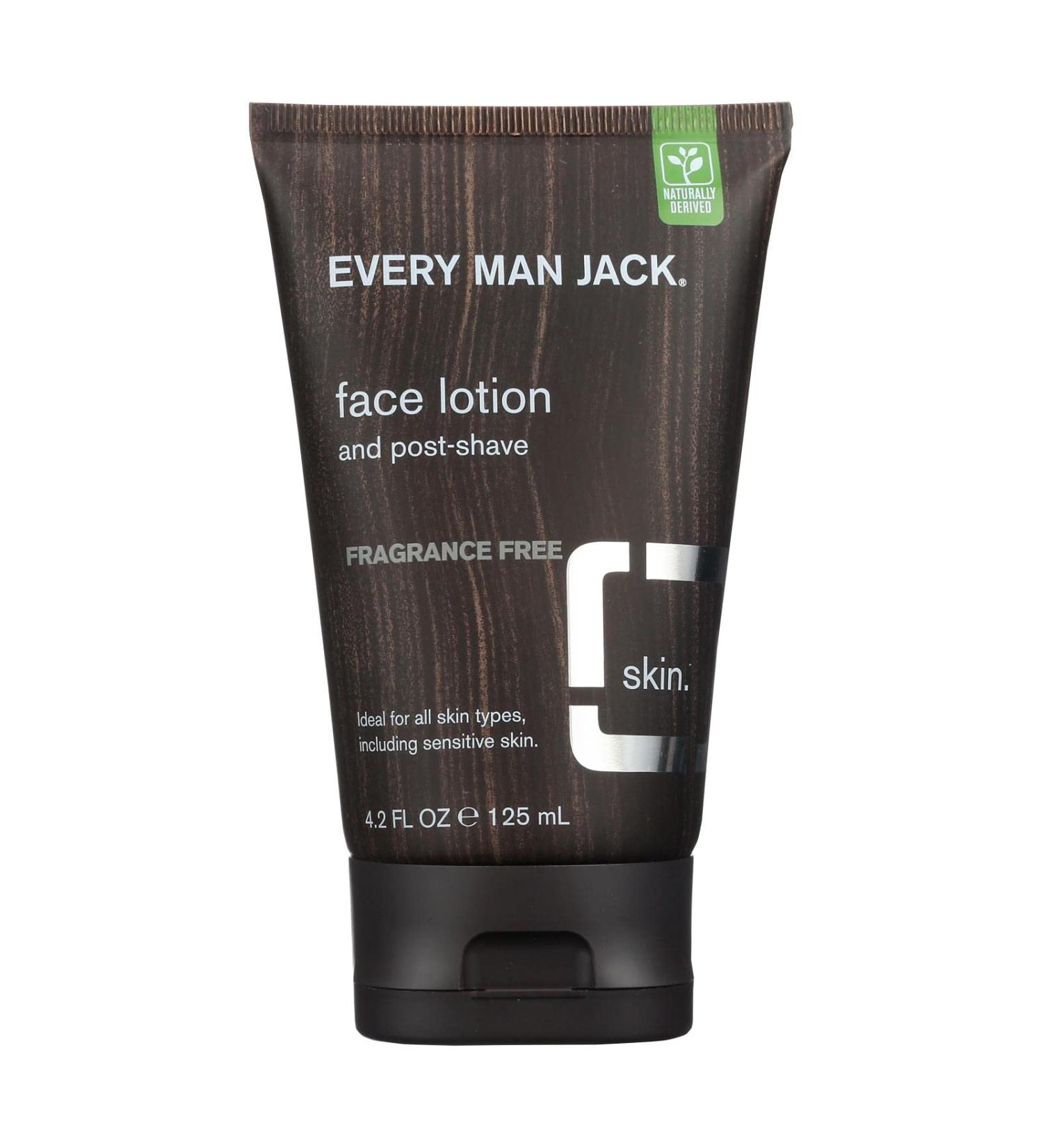 Every Man Jack Face Lotion and Post Shave - Fragrance Free - 4.2 oz
