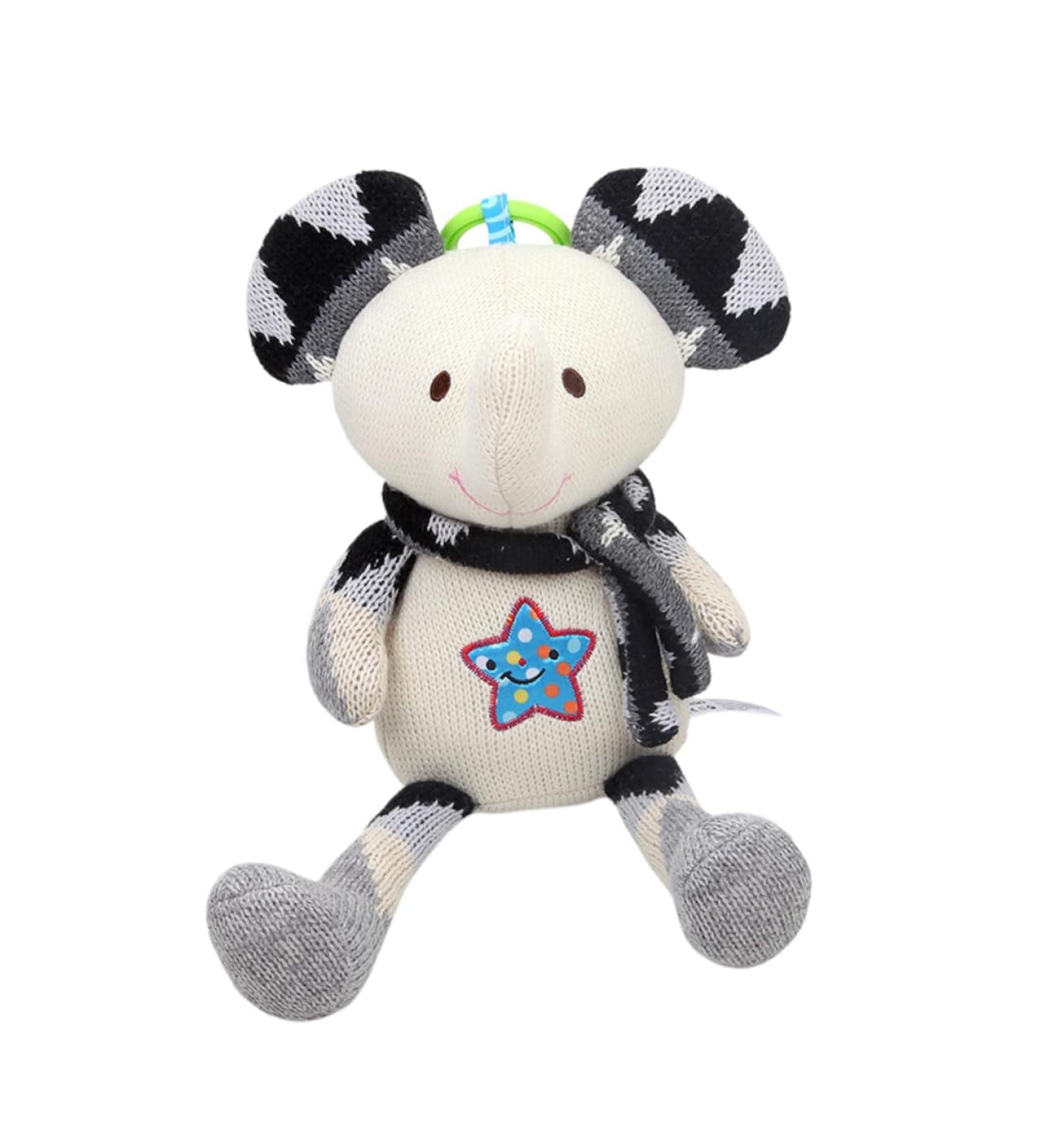 Upkoch Baby Calming Doll - Soft Plush Toy & Rattle | Perfect Children's Day Gift | Adorable Elephant for Newborns - Buy Online on GoSupps.com