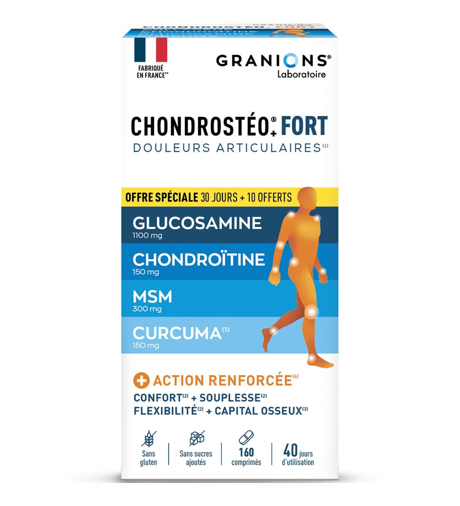 GRANIONS | Chondrosteo+ STRONG Joints | Reinforced Formula | Joint Mobility & Flexibility Bone Capital | Glucosamine Chondro - Buy Online on GoSupps.com