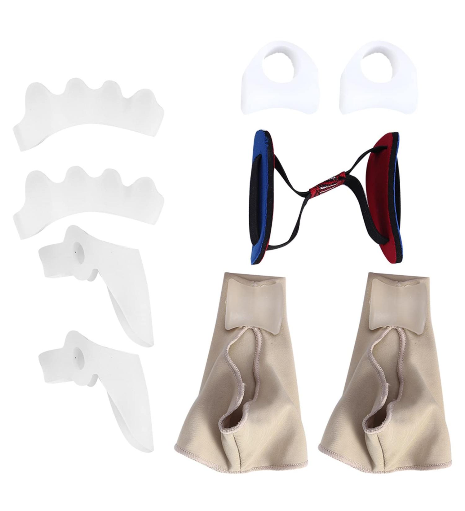 Toe Separators & Bunion Protectors - Hallux Valgus Straightener & Corrector Set for Pain Relief - Buy Online on GoSupps.com