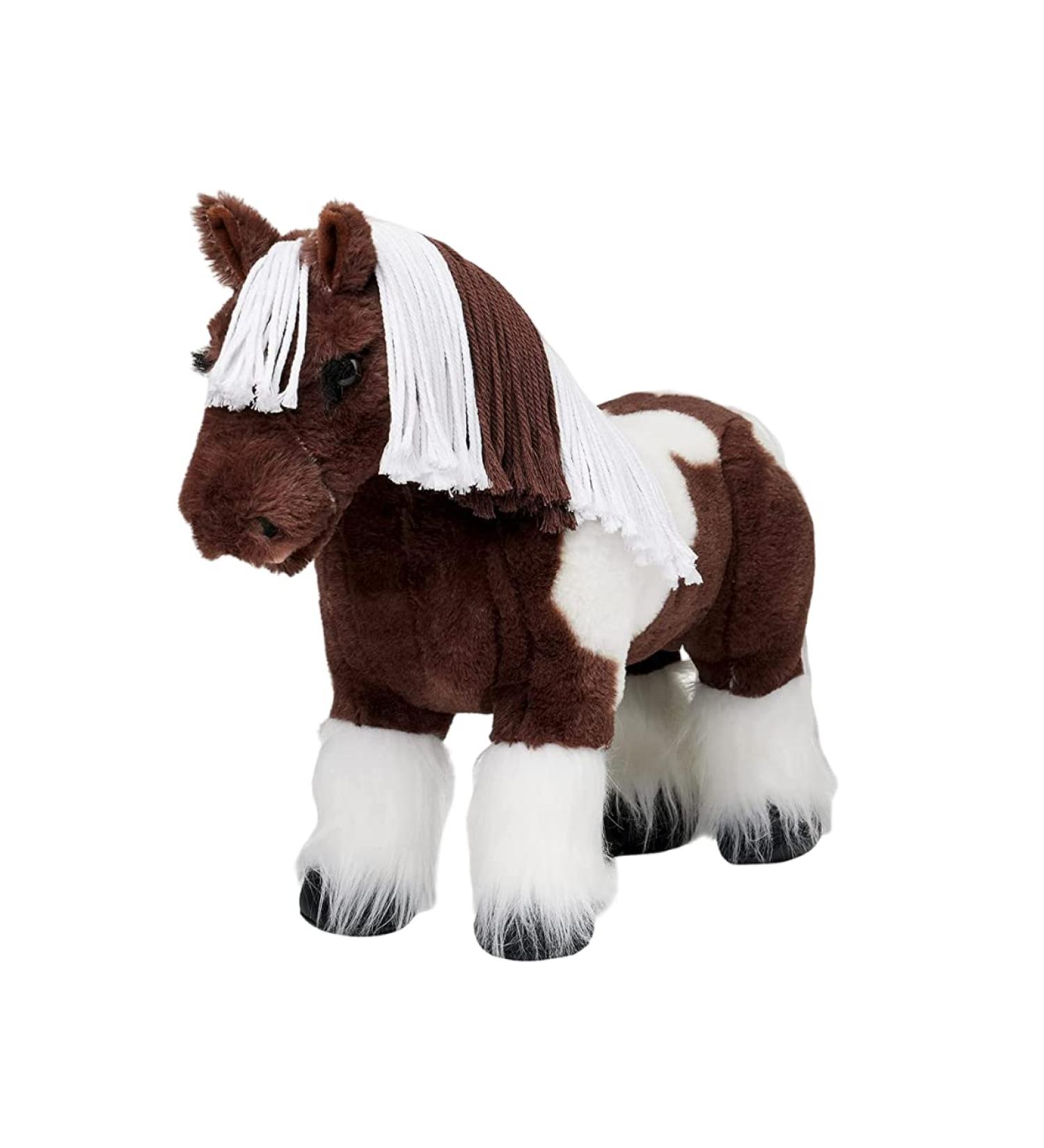 LeMieux Toy Pony Dazzle for Kids - Brown Skewbald - Soft Coat - Flexible - Pretend Play - Stuffed Animal Horse - Gift for Kids - Suitable for Ages 3 Years +