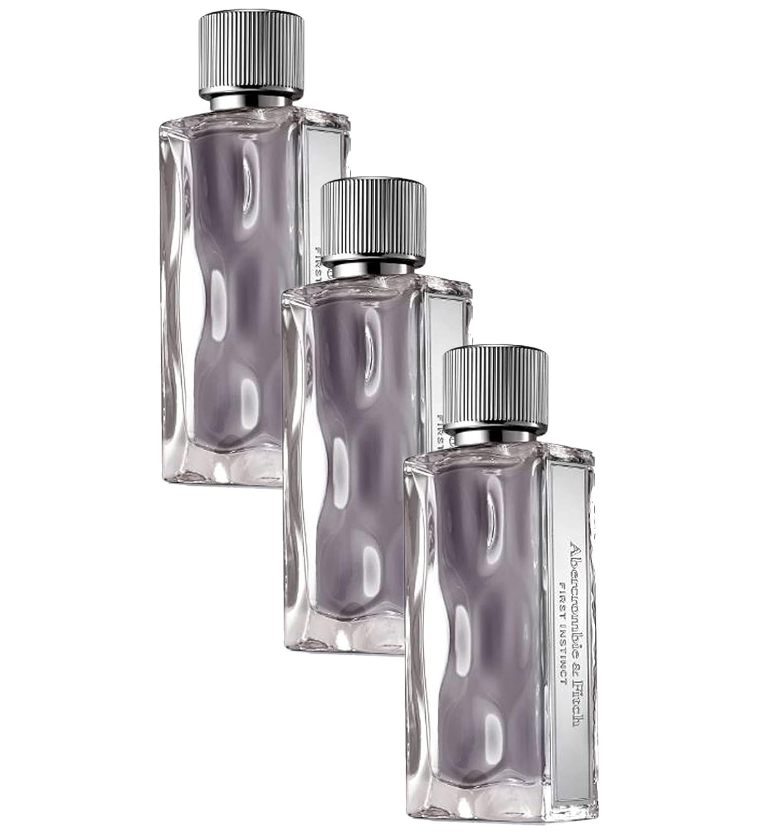 Abercrombie & Fitch First Instinct | Eau de Toilette | Men's Fragrance | Fresh Clean Pleasant Scent with Notes of Gin & Tonic Kiwano Melon Szechuan Pepper and Sueded Musk | 3.4 oz (Pack of 3) 1.7 Fl Oz (Pack of 3) - Buy Online on GoSupps.com