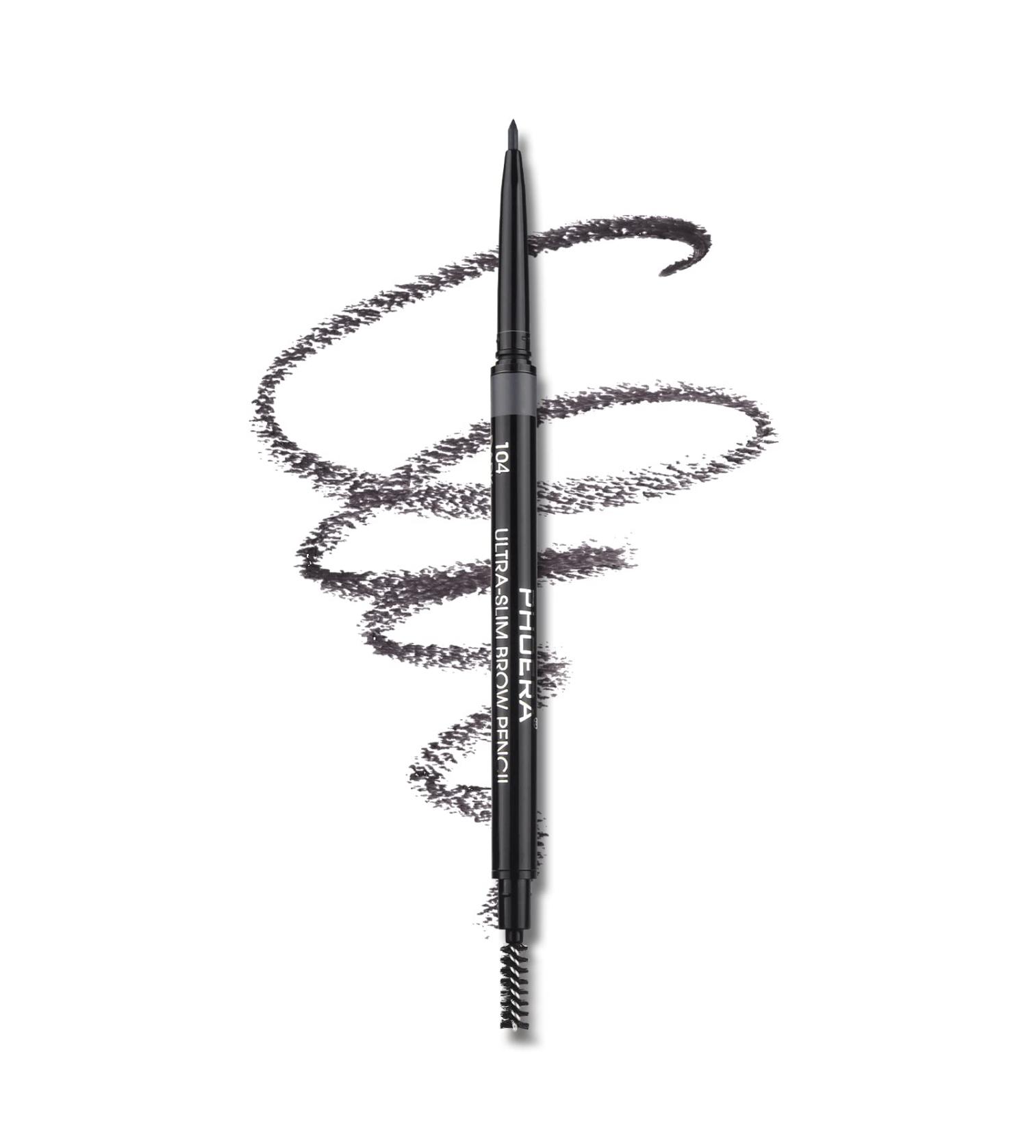PHOERA Ultra-Slim Eyebrow Pencil with Brush - 04 Dark Brunette | Precise & Long-Lasting | Natural-Looking Brows - Buy Online on GoSupps.com