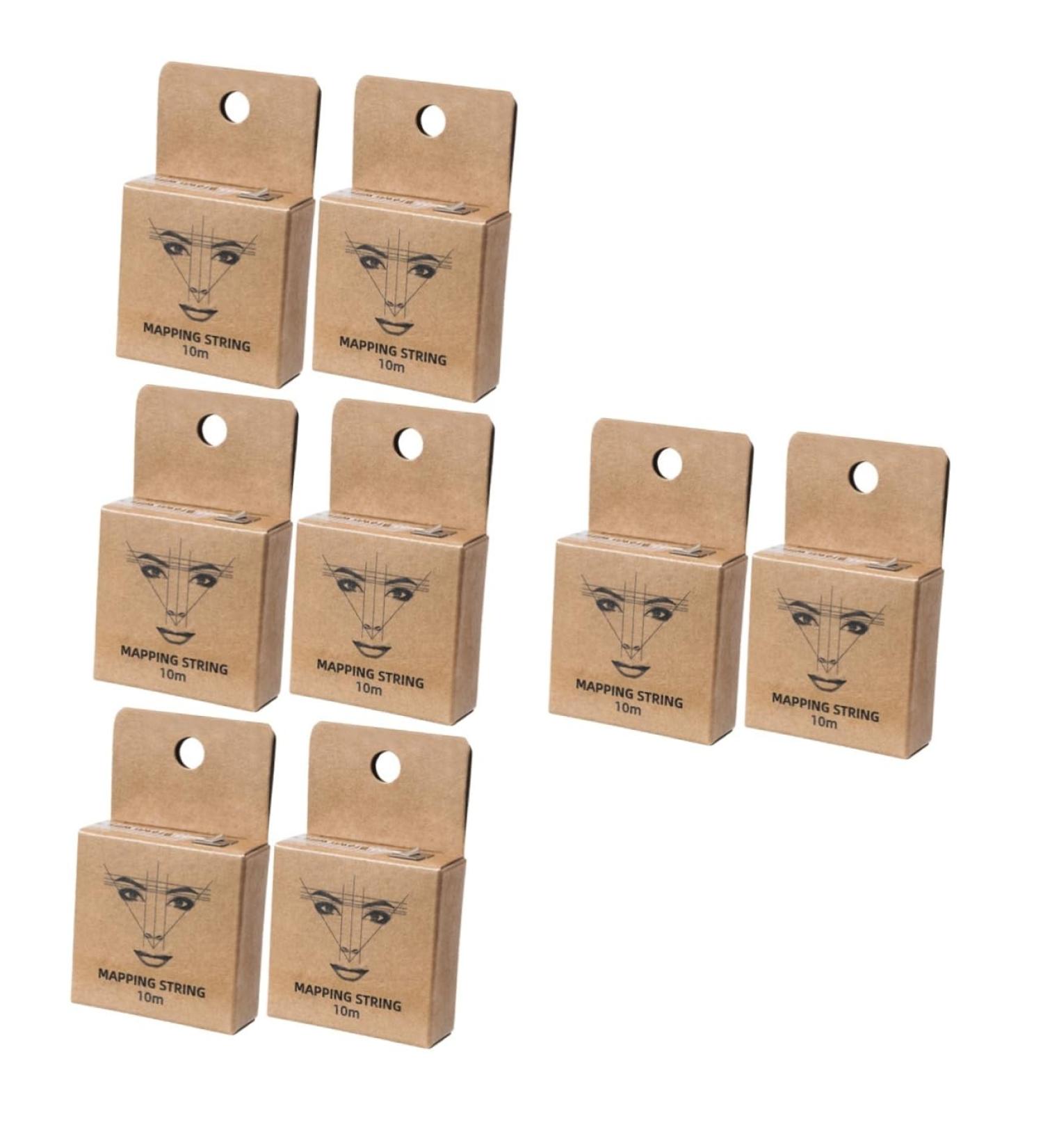 DOITOOL Eyebrow Tattoos Tool 8 Pcs Ink Pattern Embroidery Thread Ruler Line Disposable Tattoos Tool 7.5x4.5cmx4pcs Brownx4pcs - Buy Online on GoSupps.com