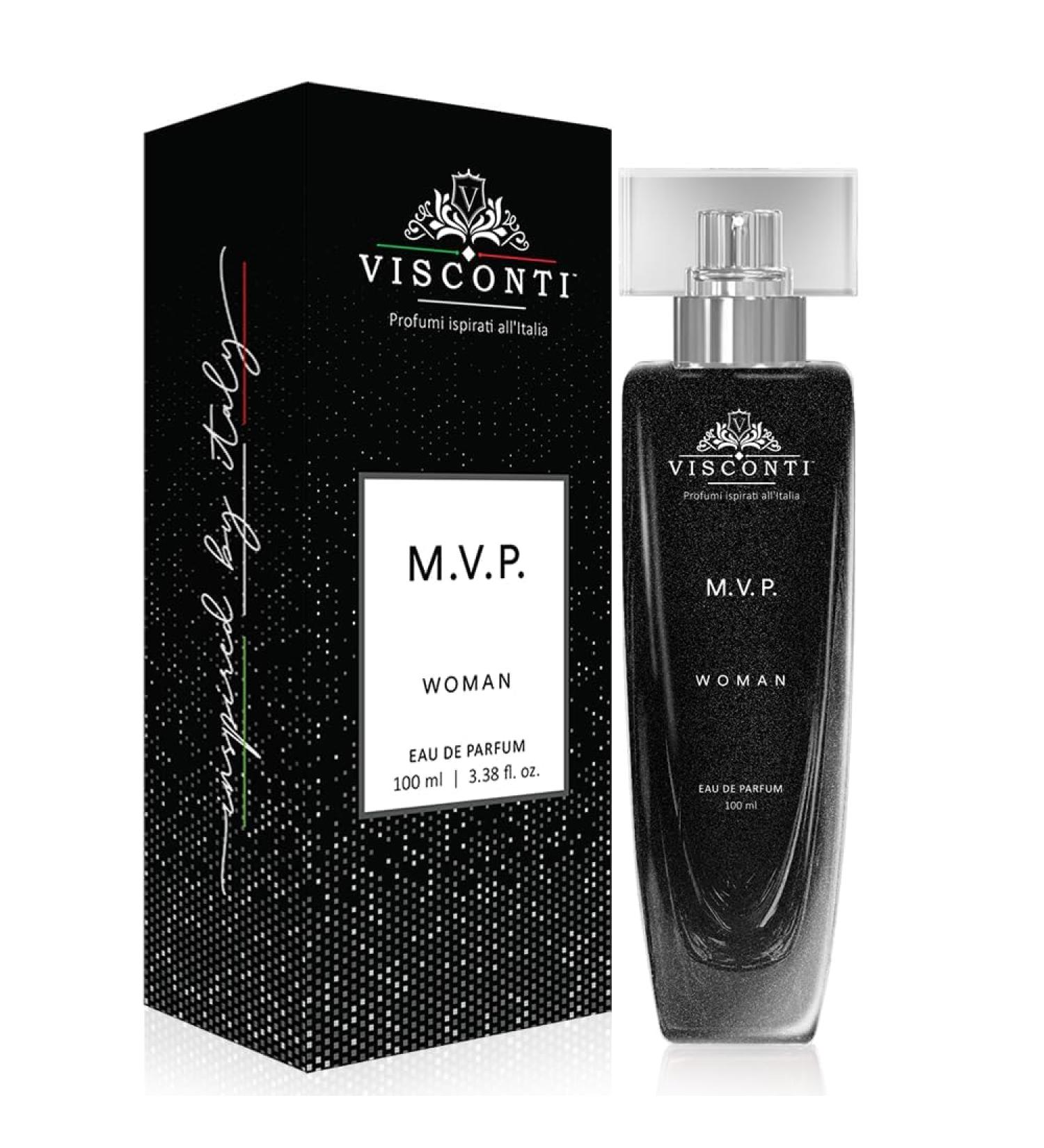 Vi.sconti M.V.P. Perfume For Women Eau De Parfum Woody Long Lasting Fragrancewith Bergamot Cedar Patchouli and Vetiver Anti-Stain Premium Luxury Perfume For Daily and Office 100 ml - Buy Online on GoSupps.com