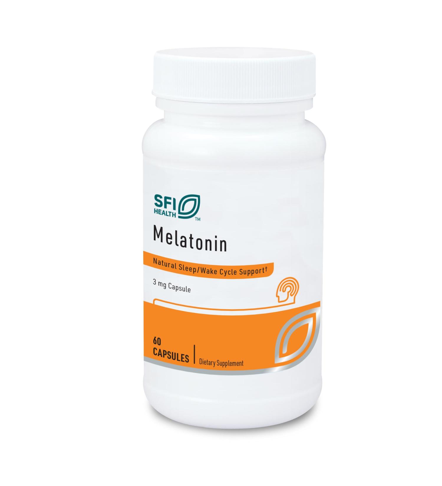 Klaire Labs SFI Health Melatonin 3 Milligrams - Sleep Support for Men & Women (60 Vegetarian Capsules) 60 Count (Pack of 1) - Buy Online on GoSupps.com