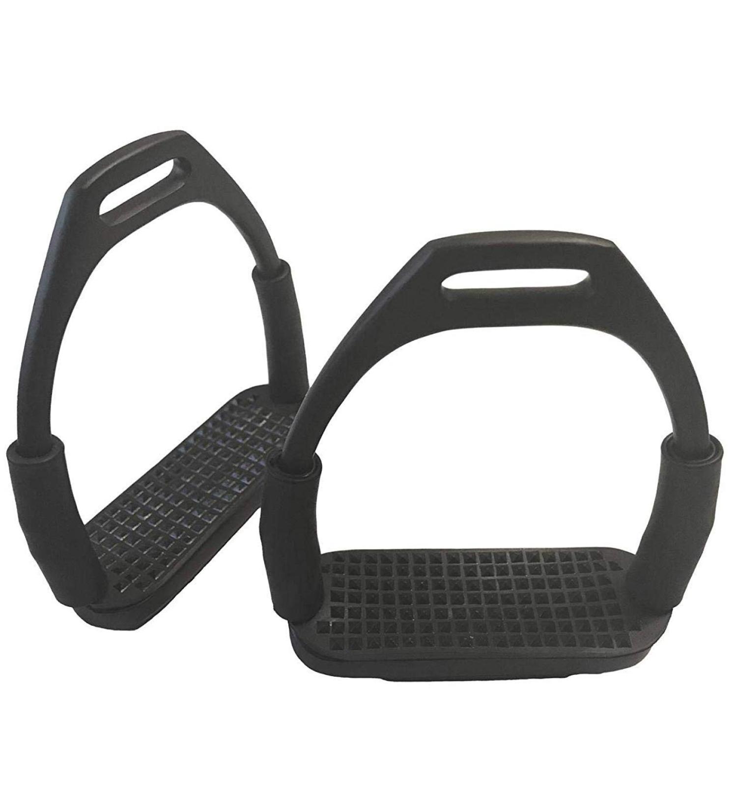 Tula-Toys 12cm Safety Metal Joint Stirrups for Horses - Black | International Shipping Available - Buy Online on GoSupps.com