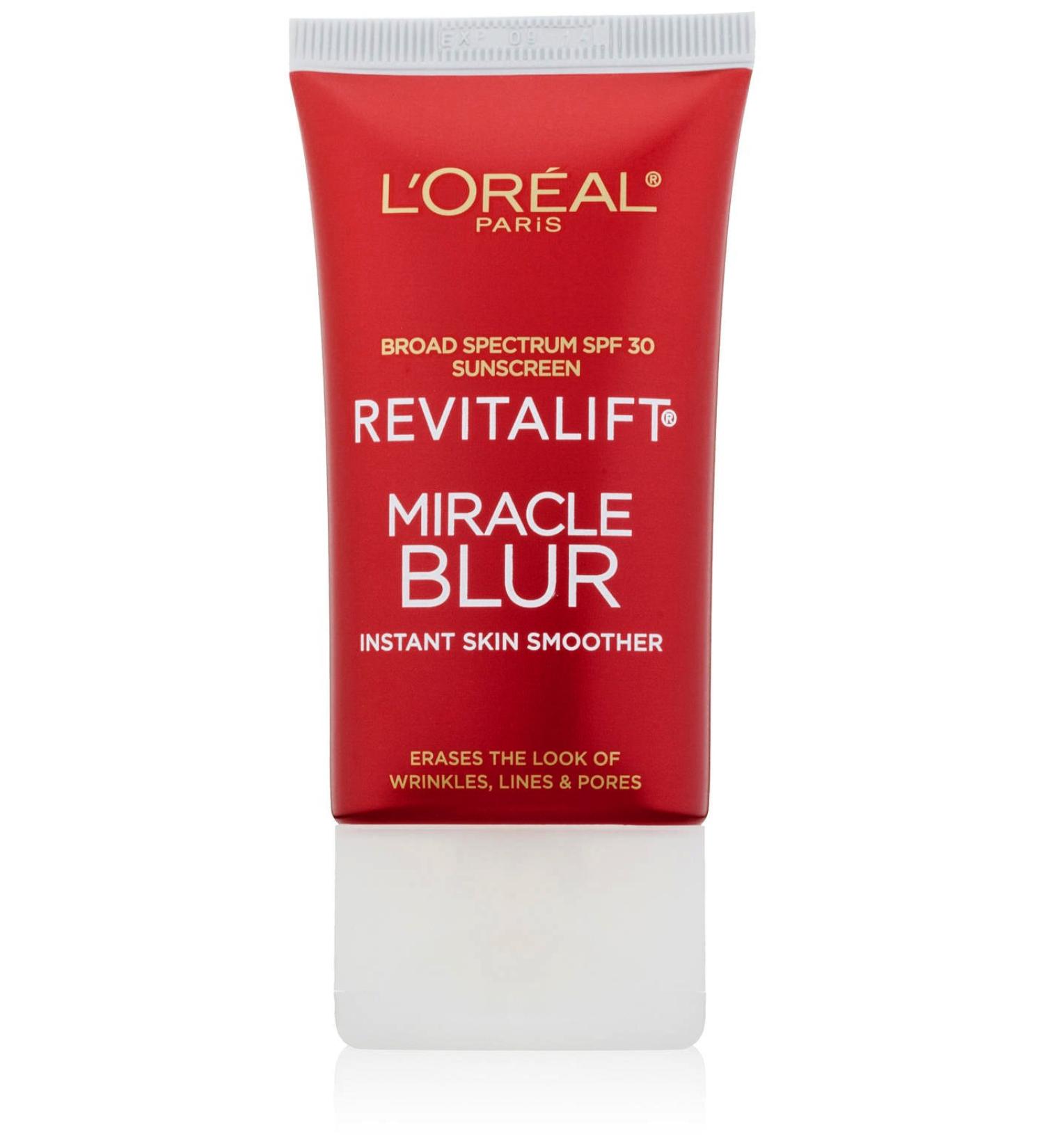 L'Oreal Moisturizer for Face Revitalift Miracle Blur Instant Skin Smoother Primer Facial Cream with SPF 30 Sunscreen - 1.18 fl. oz - Buy Online on GoSupps.com
