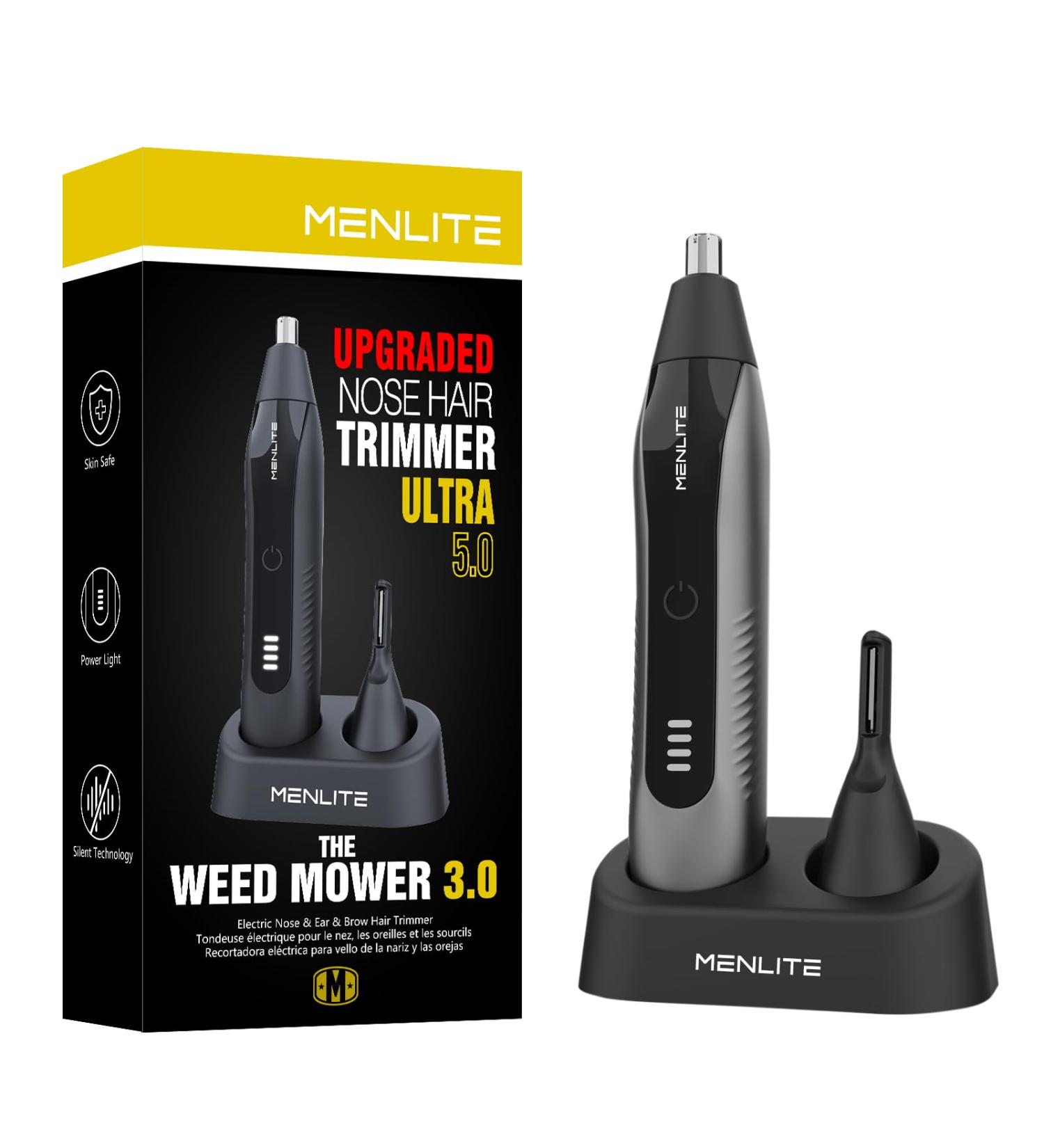 Nose Hair Trimmer for Men & Women - Multi-Functional Beauty Set with USB-C Fast Charging Detachable Heads for Eyebrow & Ear Grooming (Grey - Buy Online on GoSupps.com