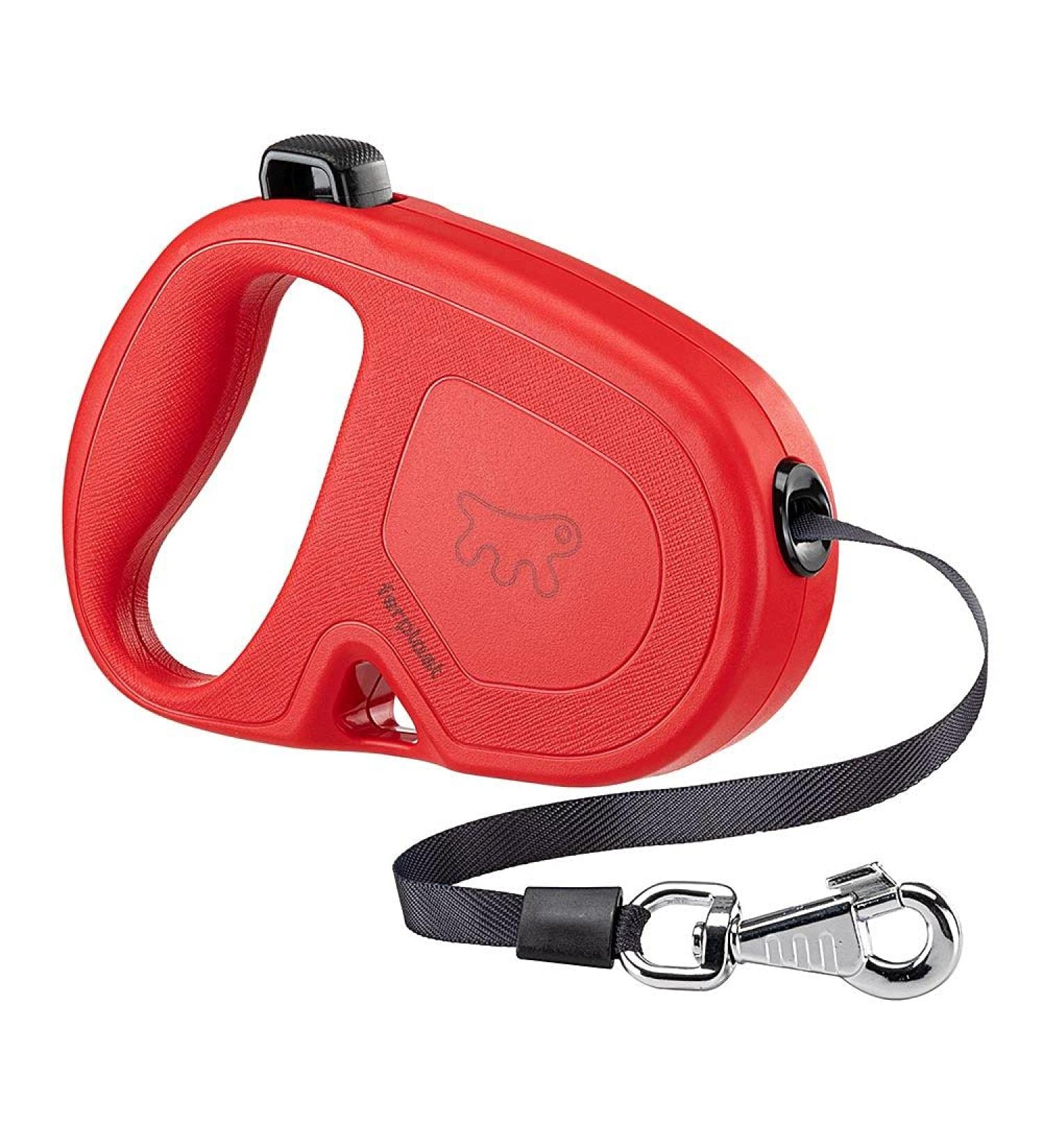 Ferplast Flippy One Dog Leash - Extendable Roller Leash for Large Dogs up to 50kg - 5m Red - Easy Lock/Unlock - Buy Online on GoSupps.com