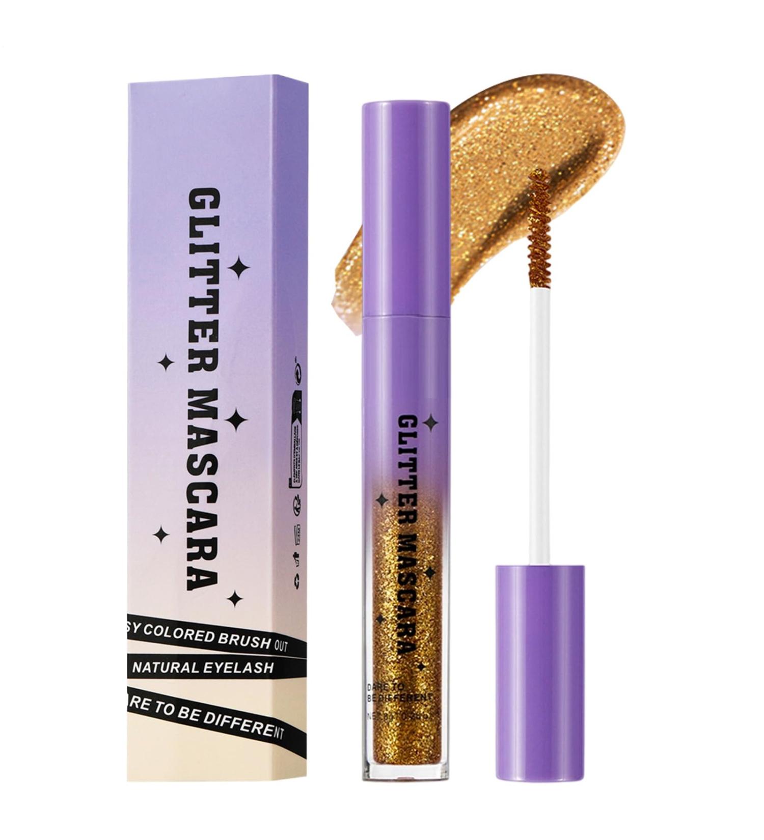 Glitter Mascara | Long-Lasting Waterproof Lengthening and Curling Eyelash Makeup for Weddings Dates Travel Parties Evening Events Stage Performances Proms - Buy Online on GoSupps.com