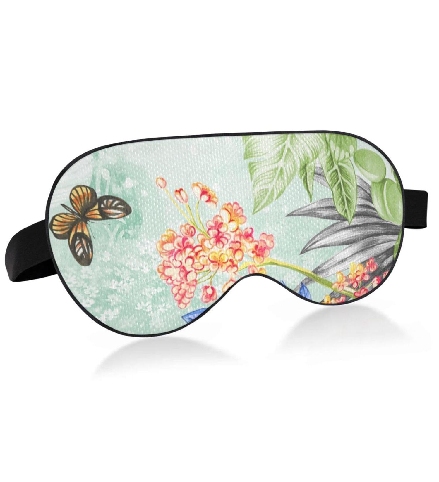 Haskirky Light Blocking Eye Mask - Adjustable for Men and Women | Perfect for Travel, Yoga, Meditation, and Deep Sleep - Butterfly Palm Design - Buy Online on GoSupps.com