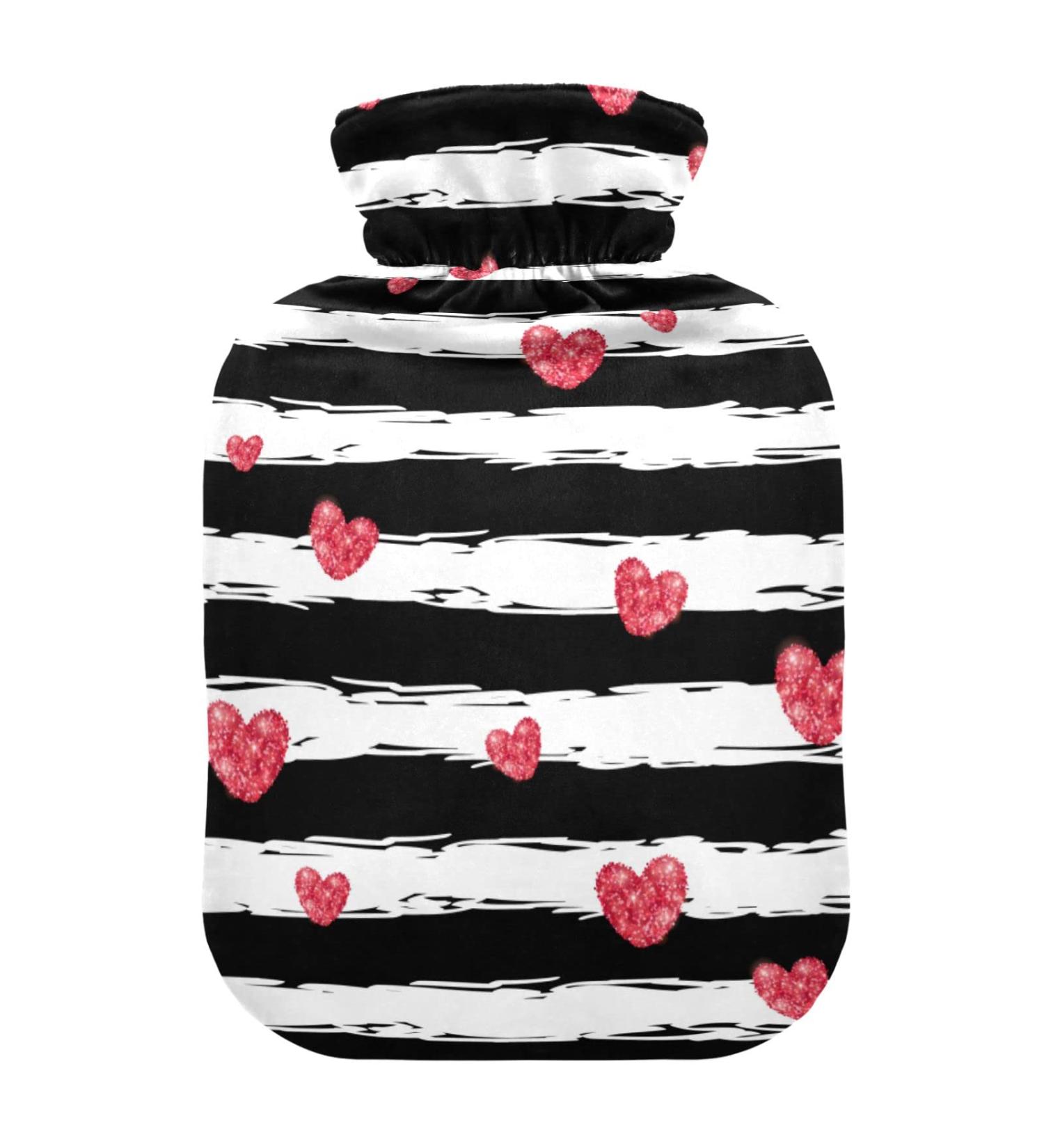 Hearts Valentine's Day Hot Water Bottle | 1L Heating Bag for Pain Relief & Period Cramps - Shop Internationally - Buy Online on GoSupps.com