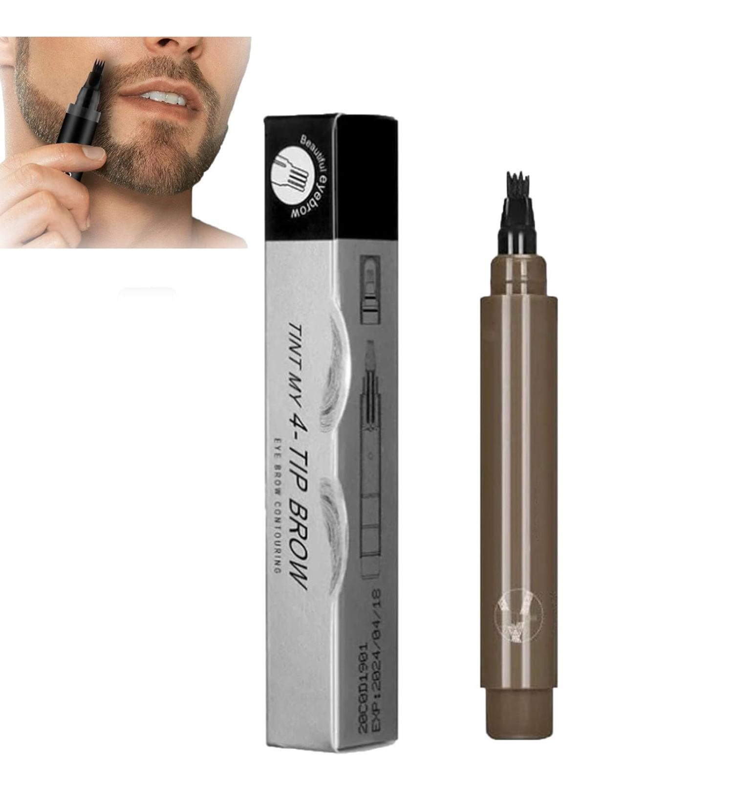 Waterproof 4-Point Eyebrow & Beard Filler Pin for Men - Natural Looking Light Brown | Durable & Easy to Use - Buy Online on GoSupps.com