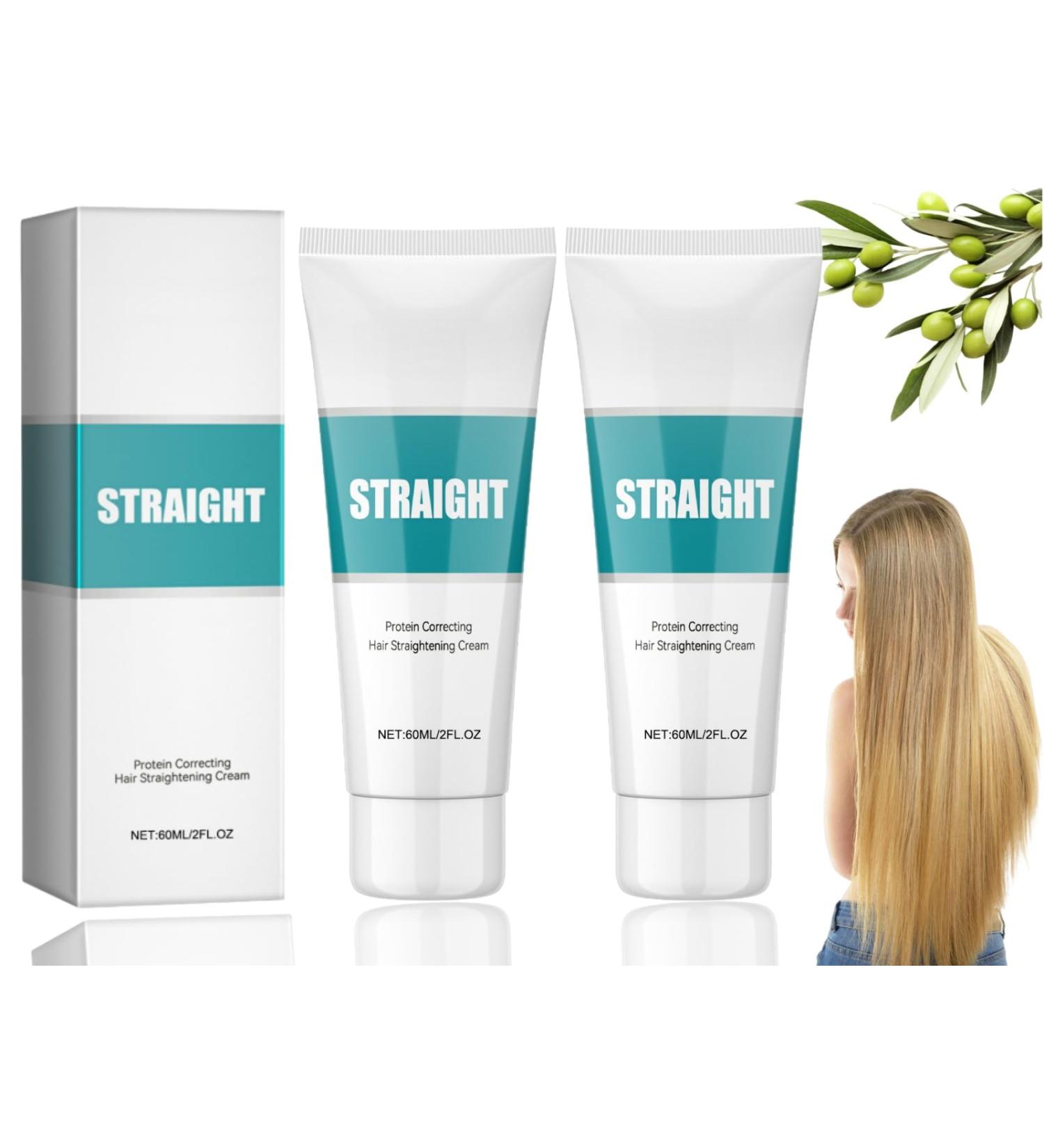 Cr me Pour D frisage Des Cheveux Fris s 2pcs Hair Straightening Cr me Lissage Cheveux Naturels Collagen Masque Cheveux Lissante Soyeuse et Brillante pour Cheveux Boucl s et secs 60ml - Buy Online on GoSupps.com
